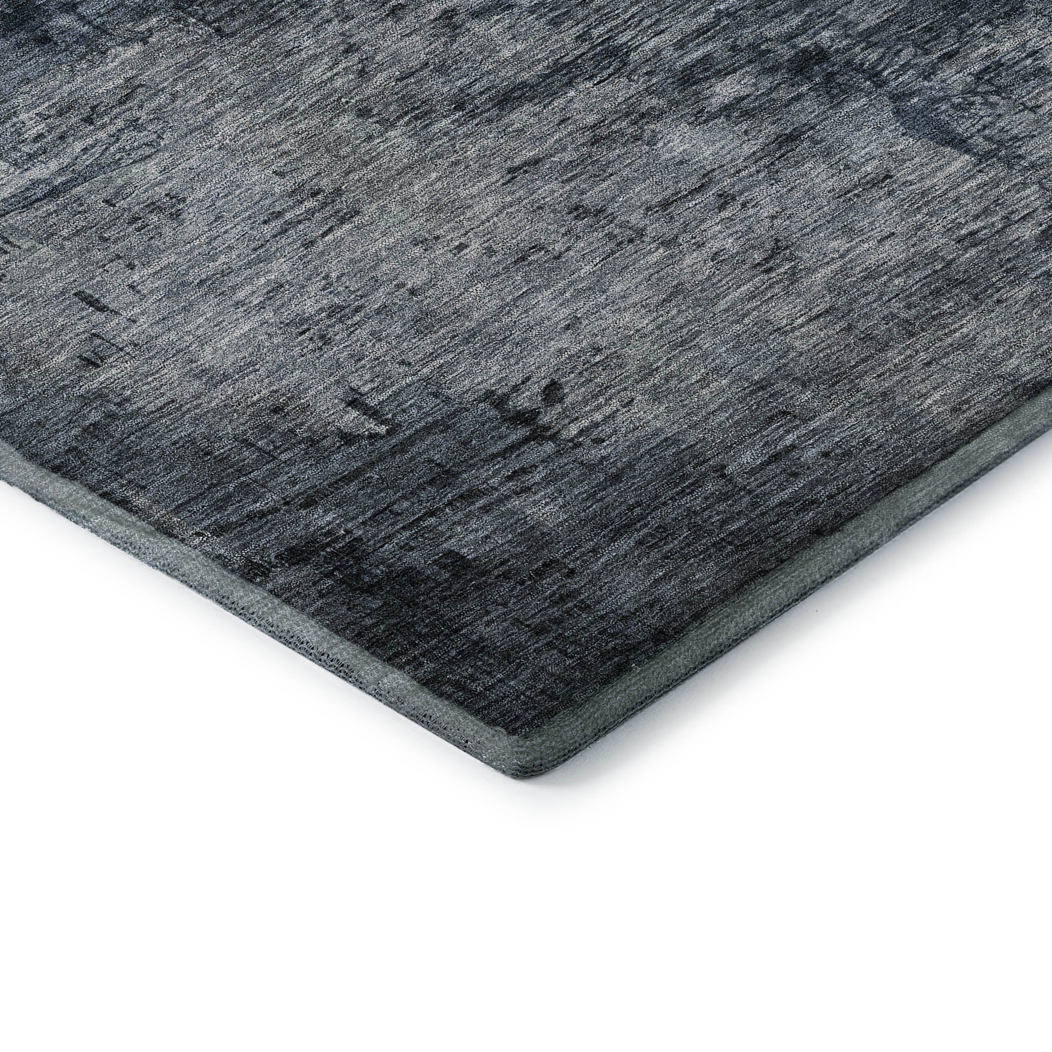 Kathmandu Machine Washable Transitional Blue Rug 1'8" x 2'6" #shape_Rectangle