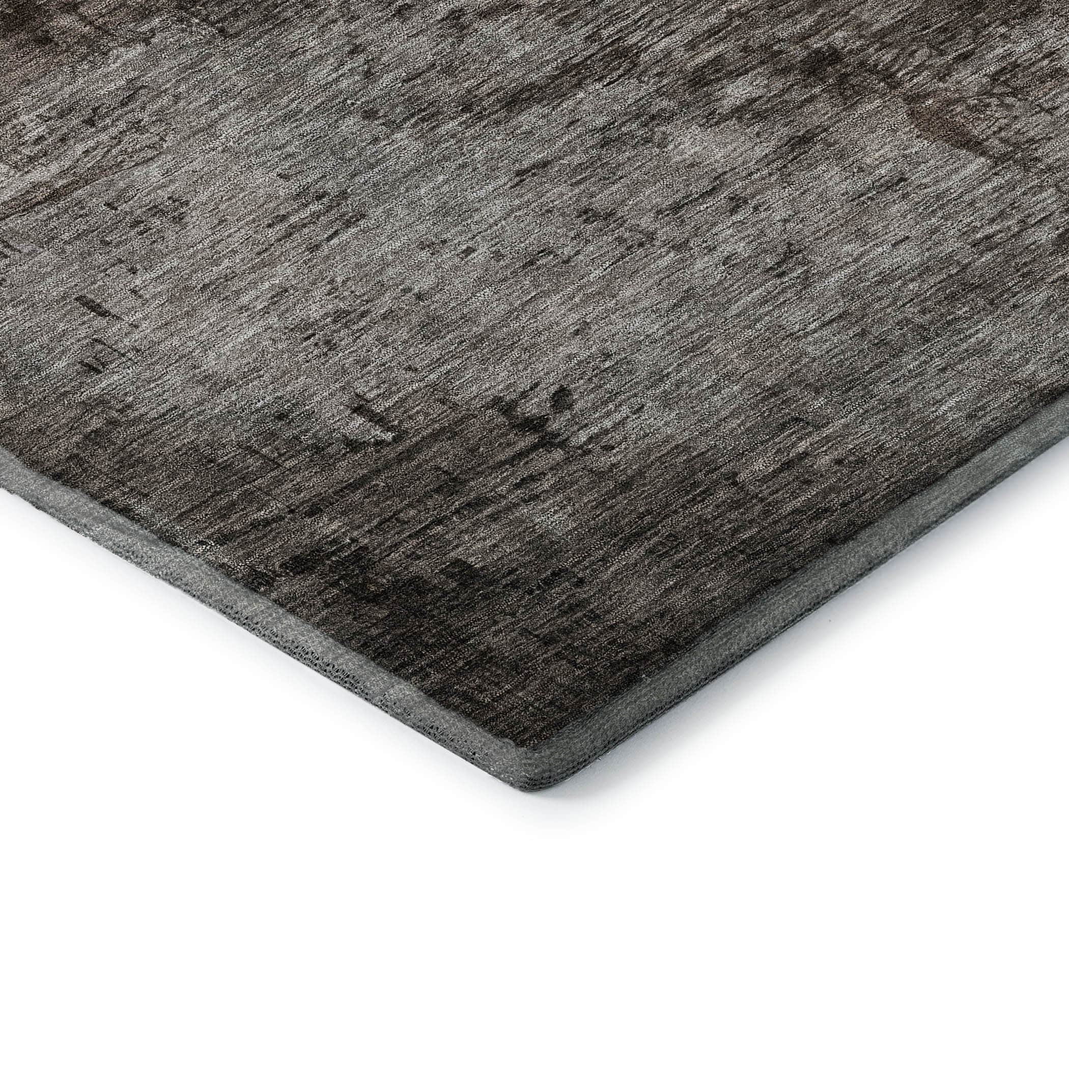 Kathmandu Machine Washable Transitional Chocolate Brown Rug 1'8" x 2'6" #shape_Rectangle