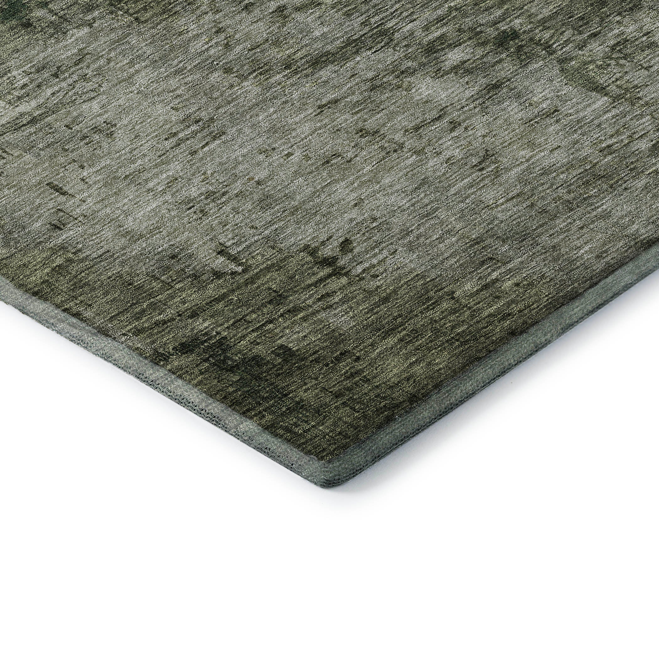 Kathmandu Machine Washable Transitional Fern Green Rug 1'8" x 2'6" #shape_Rectangle
