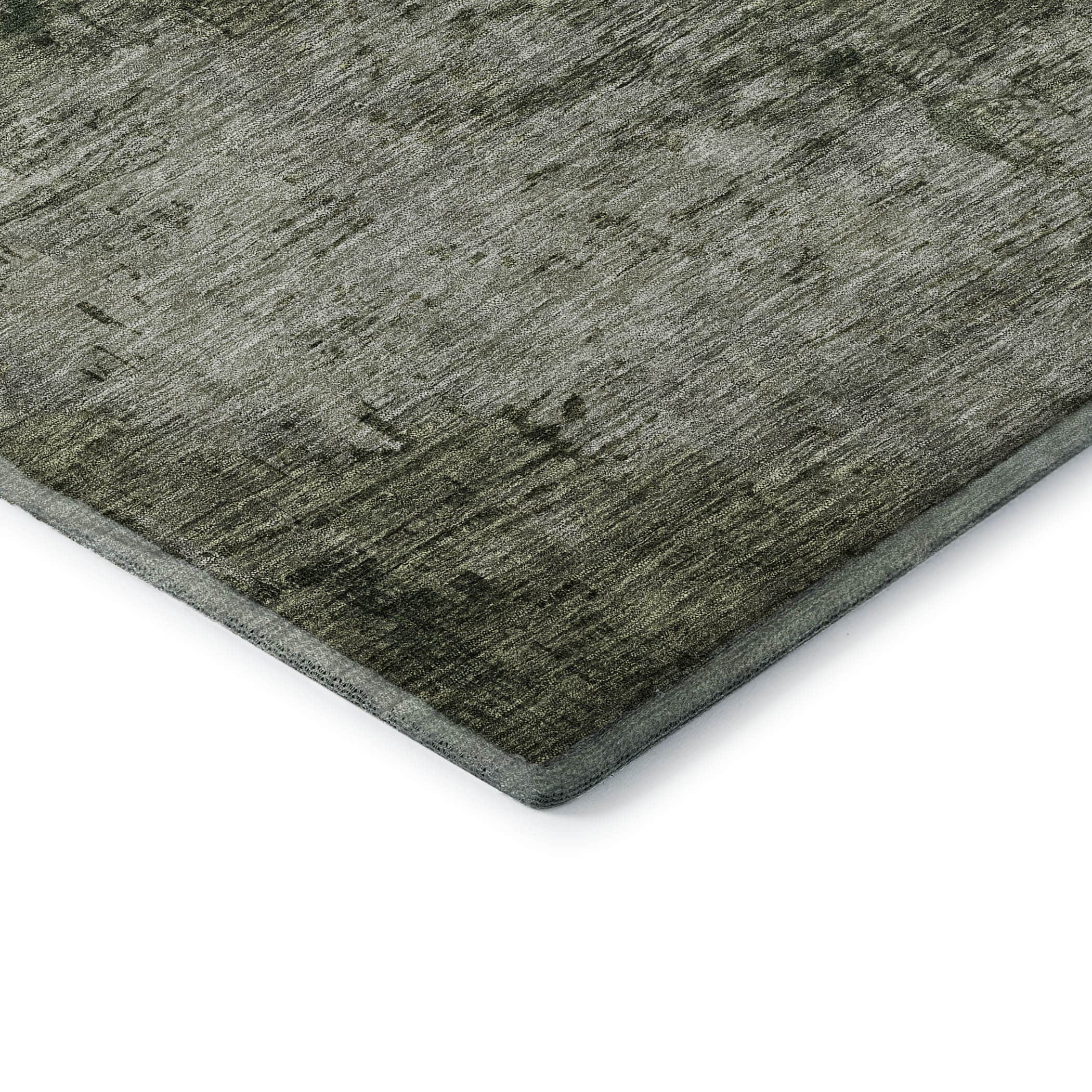 Kathmandu Machine Washable Transitional Fern Green Rug 1'8" x 2'6" #shape_Rectangle