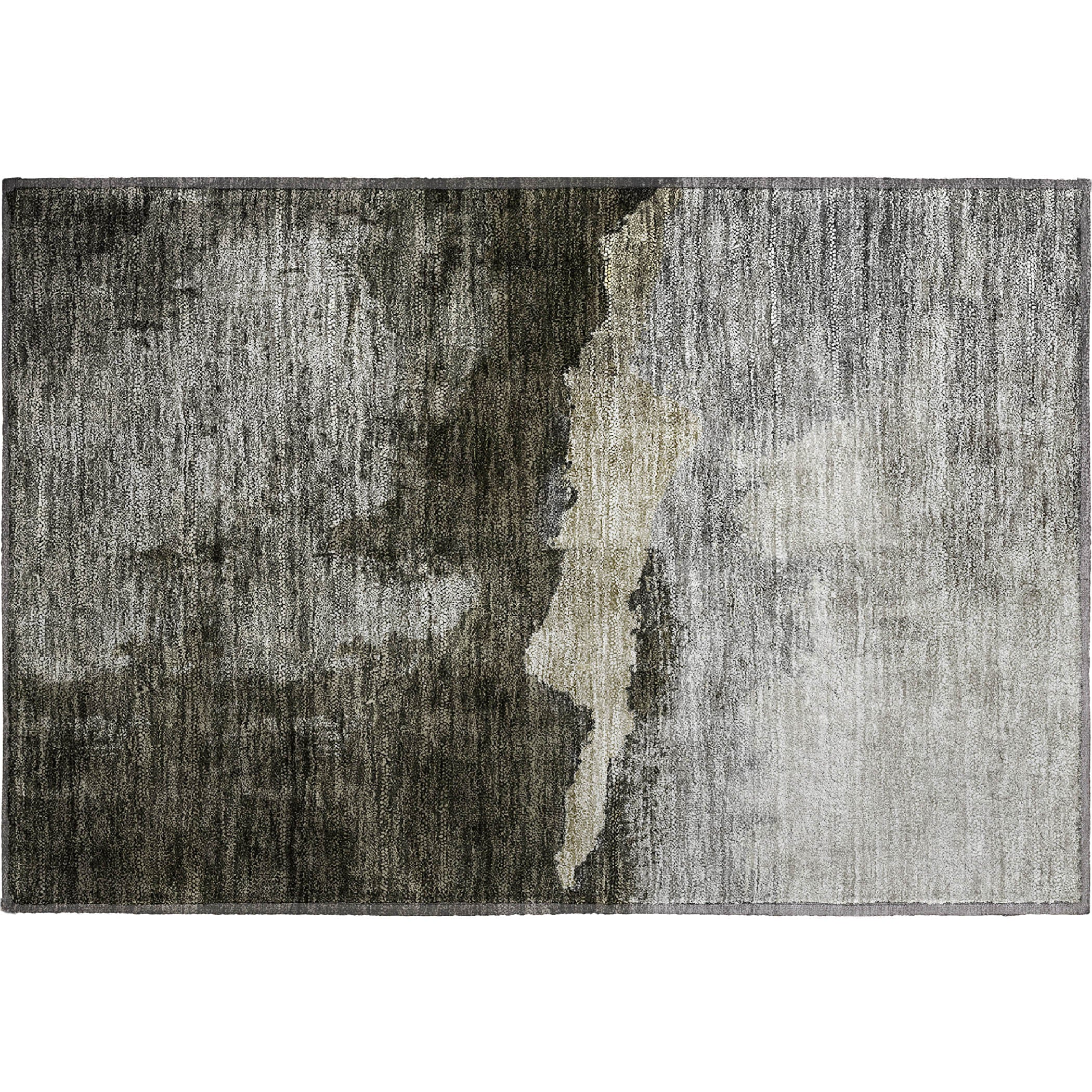 Kathmandu Machine Washable Transitional Taupe Brown Rug 1'8" x 2'6" #shape_Rectangle