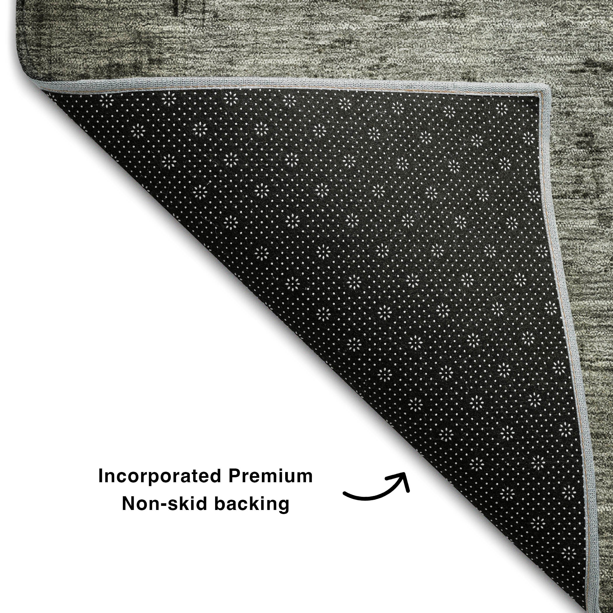 Kathmandu Machine Washable Transitional Taupe Brown Rug 1'8" x 2'6" #shape_Rectangle