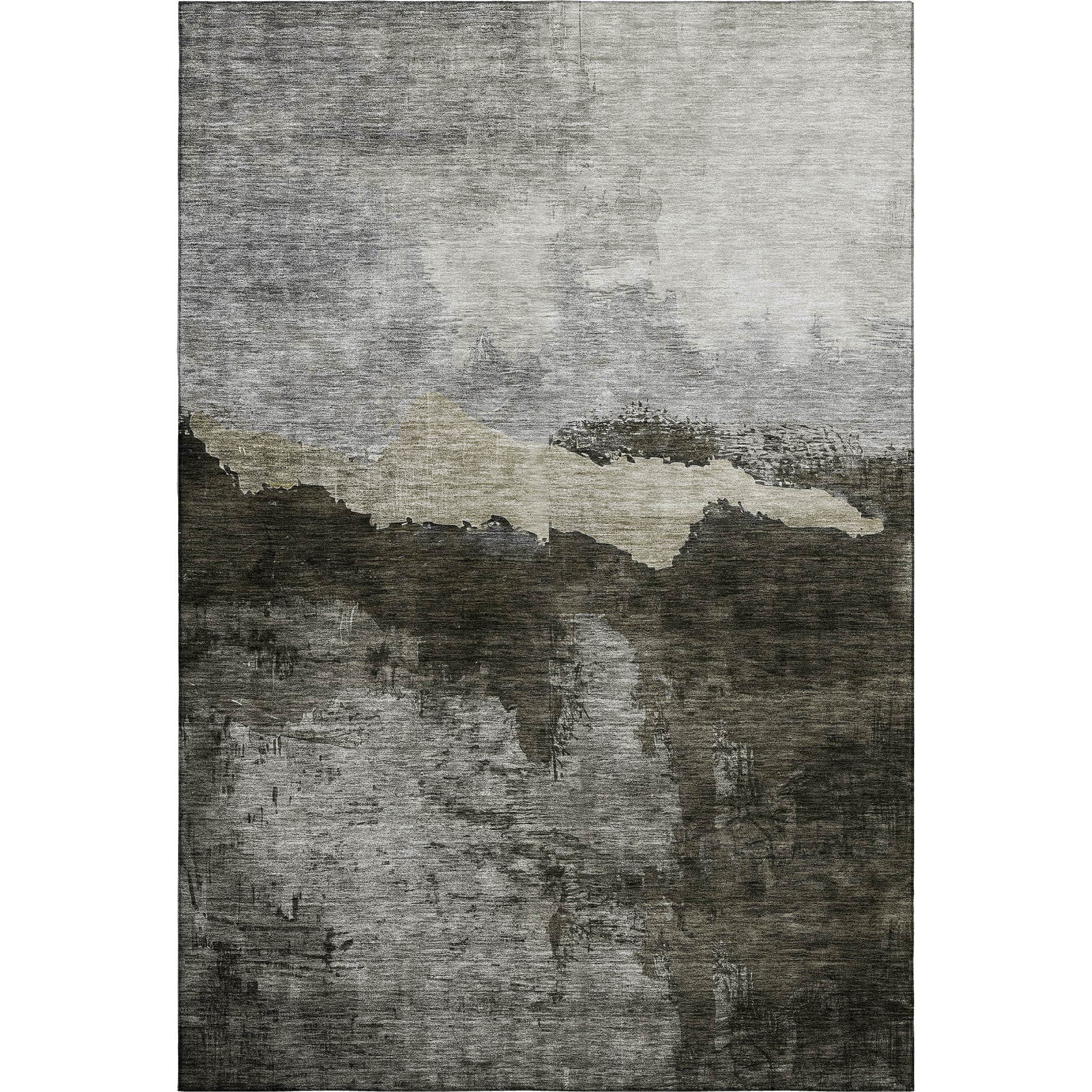 Kathmandu Machine Washable Transitional Taupe Brown Rug 2'6" x 3'10" #shape_Rectangle