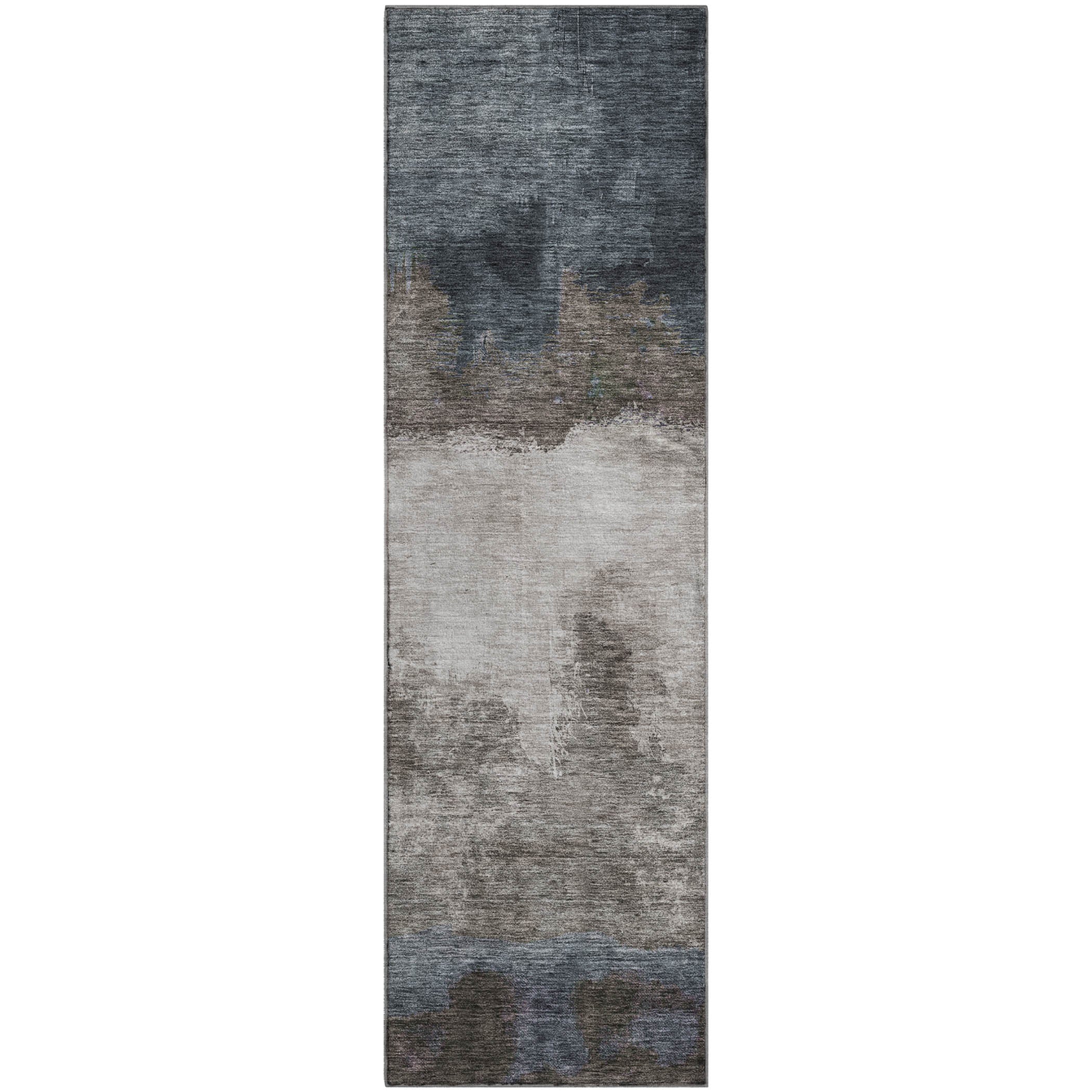 Tallinn Machine Washable Transitional Gray Rug 2'3" x 7'6" #shape_Runner