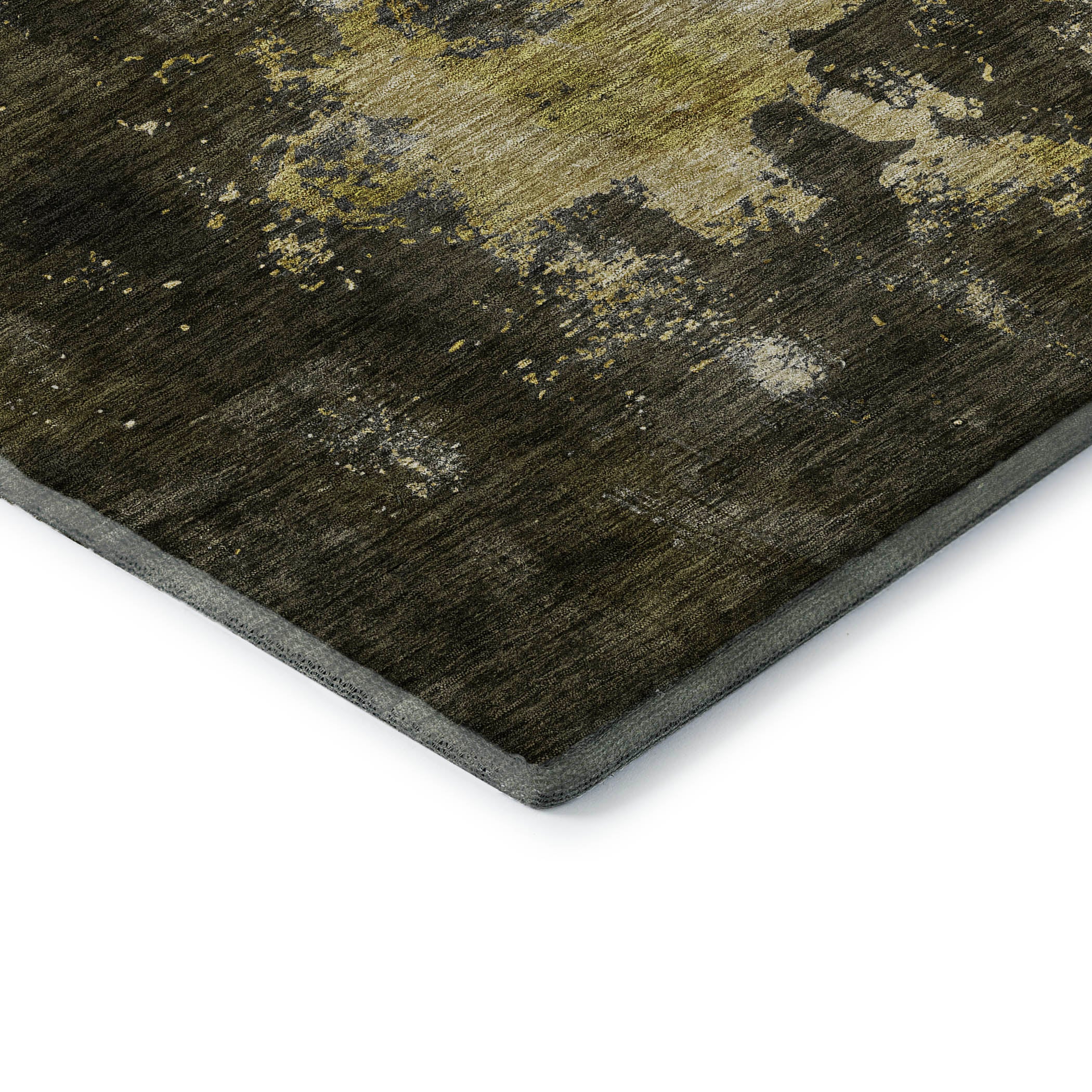 Lisbon Machine Washable Transitional Brown Rug 1'8" x 2'6" #shape_Rectangle