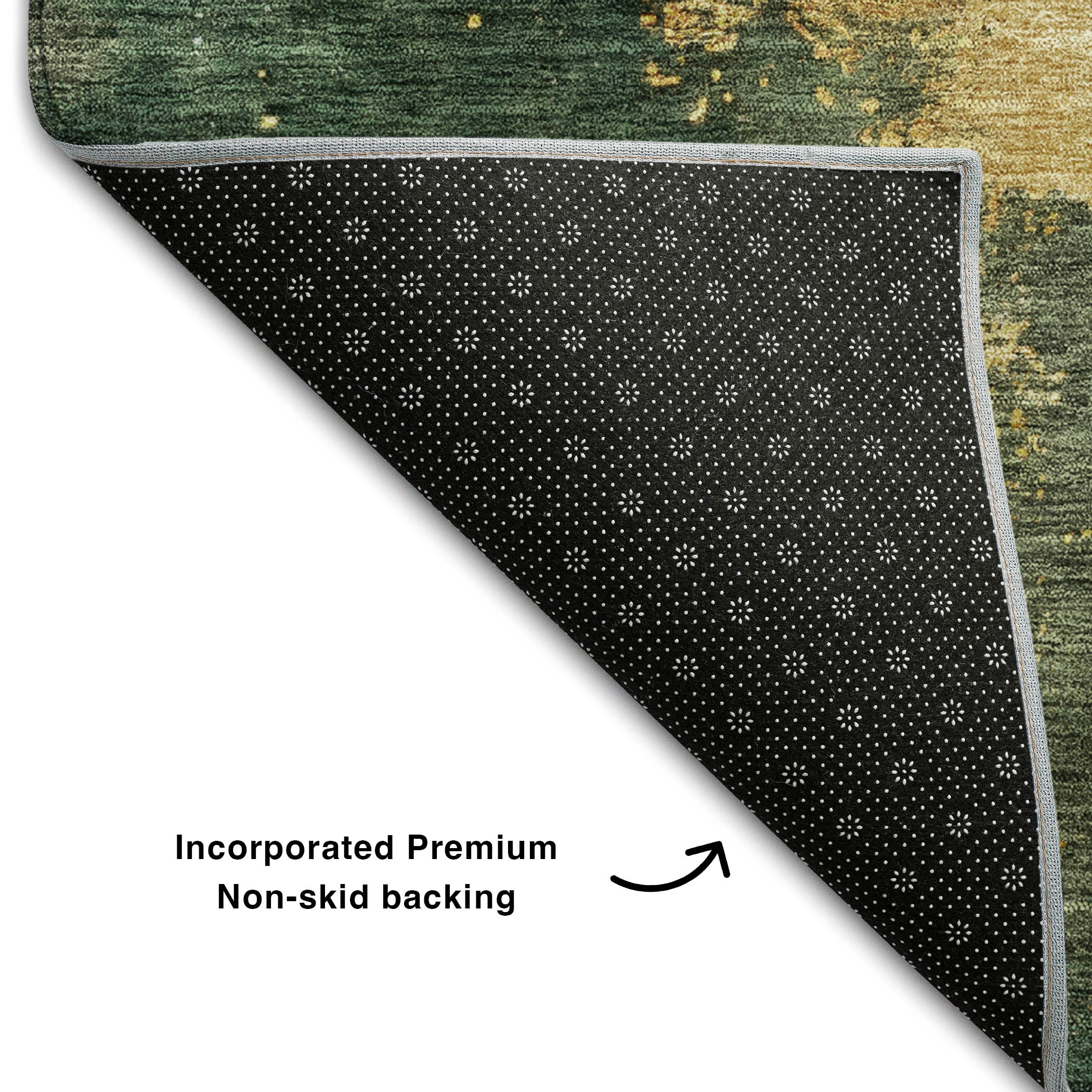 Lisbon Machine Washable Transitional Fern Green Rug 1'8" x 2'6" #shape_Rectangle