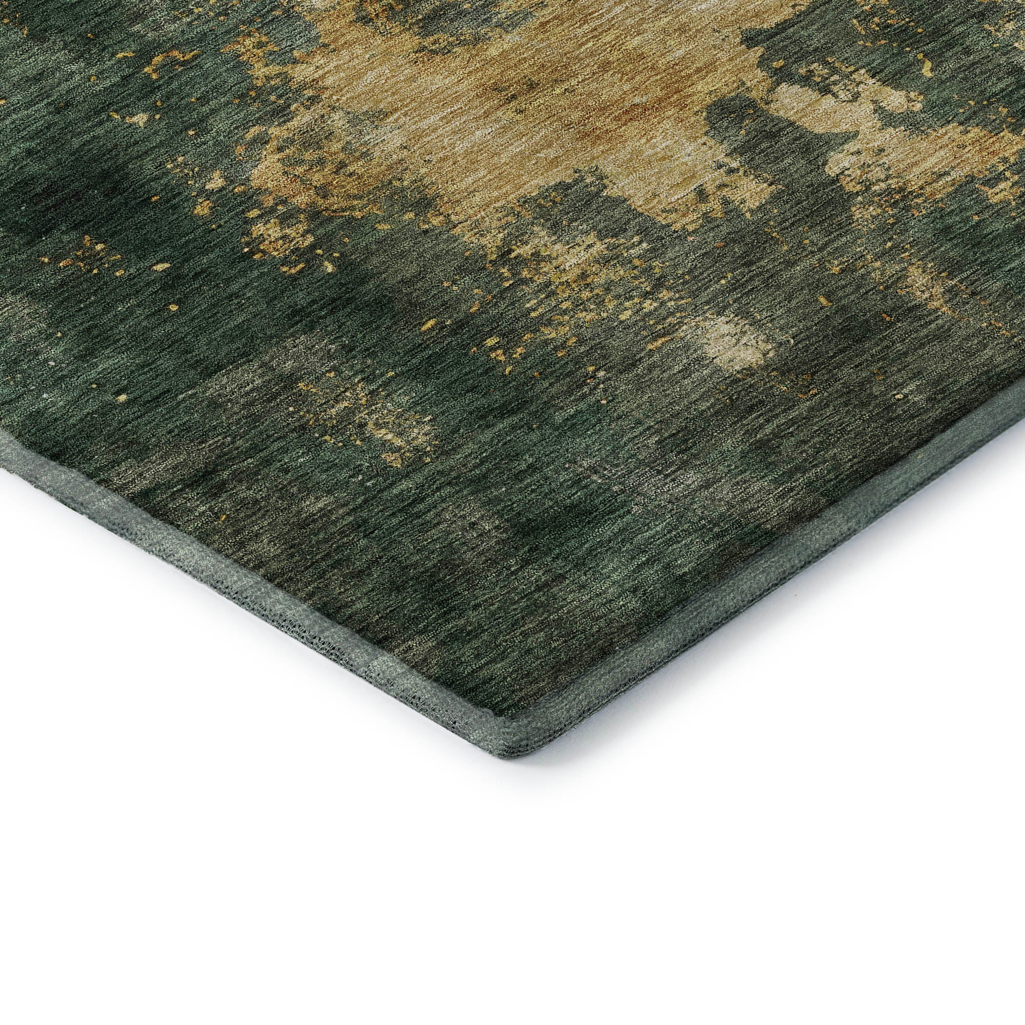 Lisbon Machine Washable Transitional Fern Green Rug 1'8" x 2'6" #shape_Rectangle