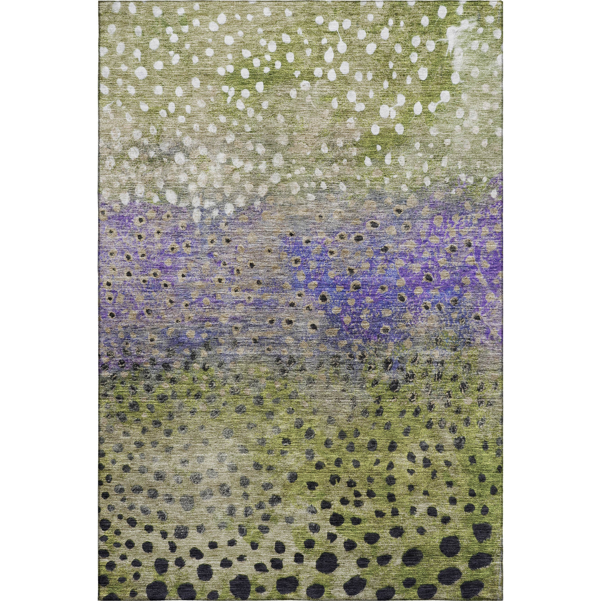 Bruges Machine Washable Transitional Green Rug 2'6" x 3'10" #shape_Rectangle