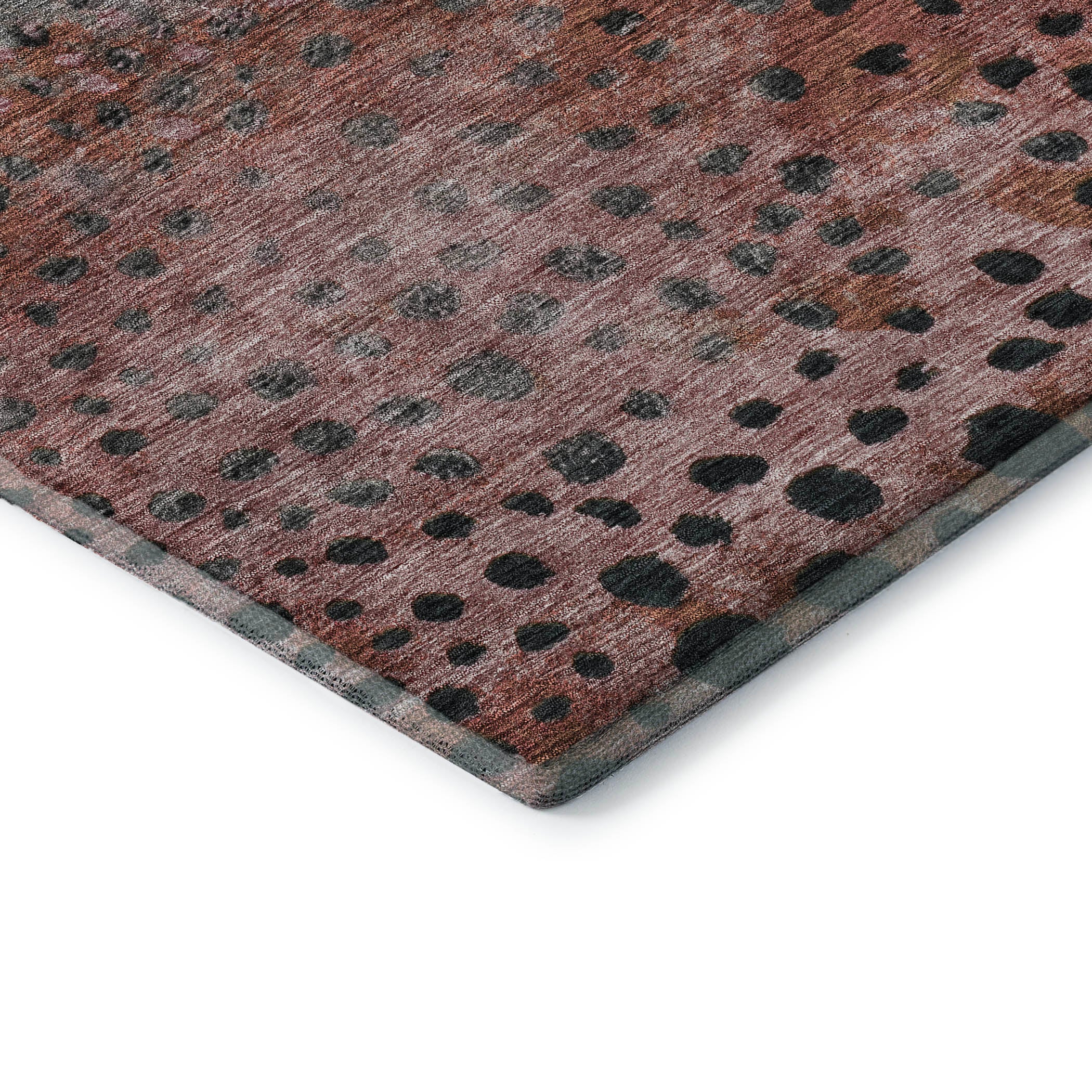 Bruges Machine Washable Transitional Paprika Orange Rug 1'8" x 2'6" #shape_Rectangle