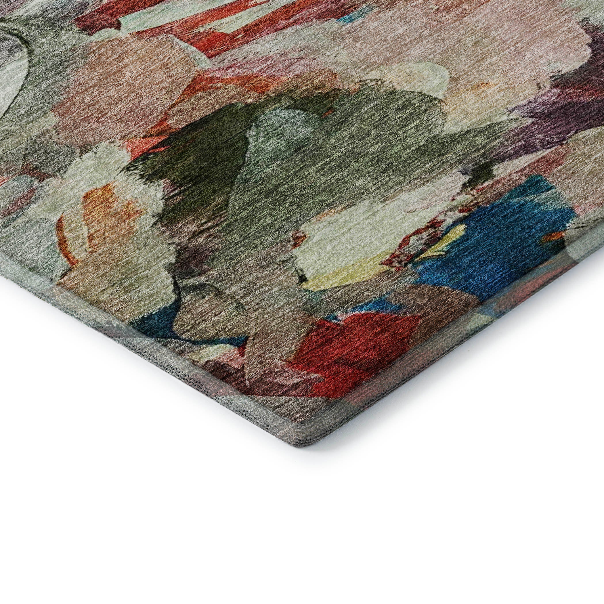 Tbilisi Machine Washable Transitional Green Rug 1'8" x 2'6" #shape_Rectangle