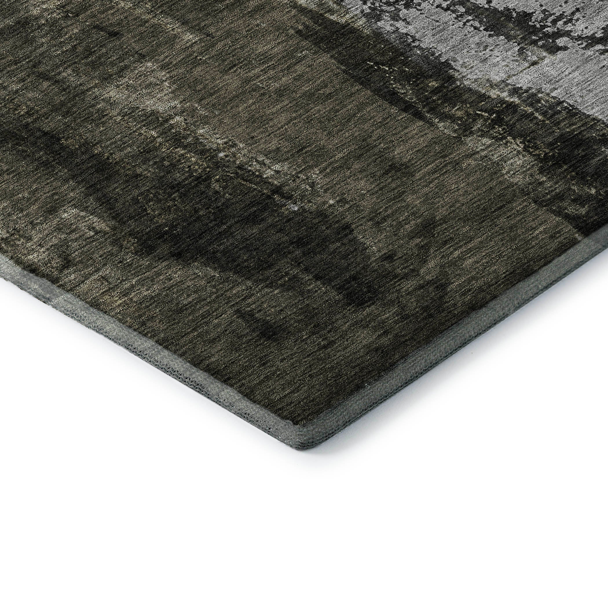 Dubrovnik Machine Washable Transitional Charcoal Gray Rug 1'8" x 2'6" #shape_Rectangle