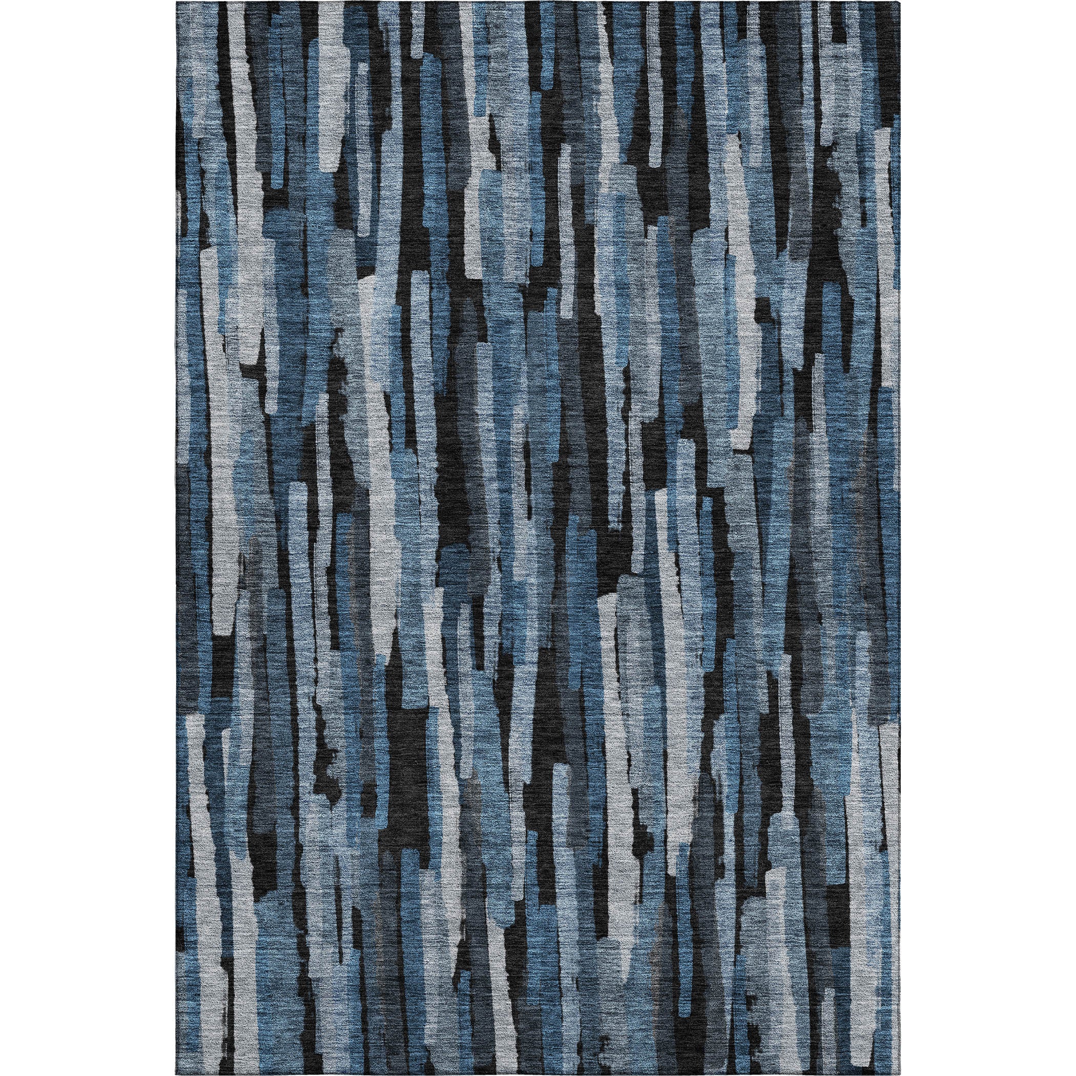Siena Machine Washable Transitional Blue Rug 2'6" x 3'10" #shape_Rectangle
