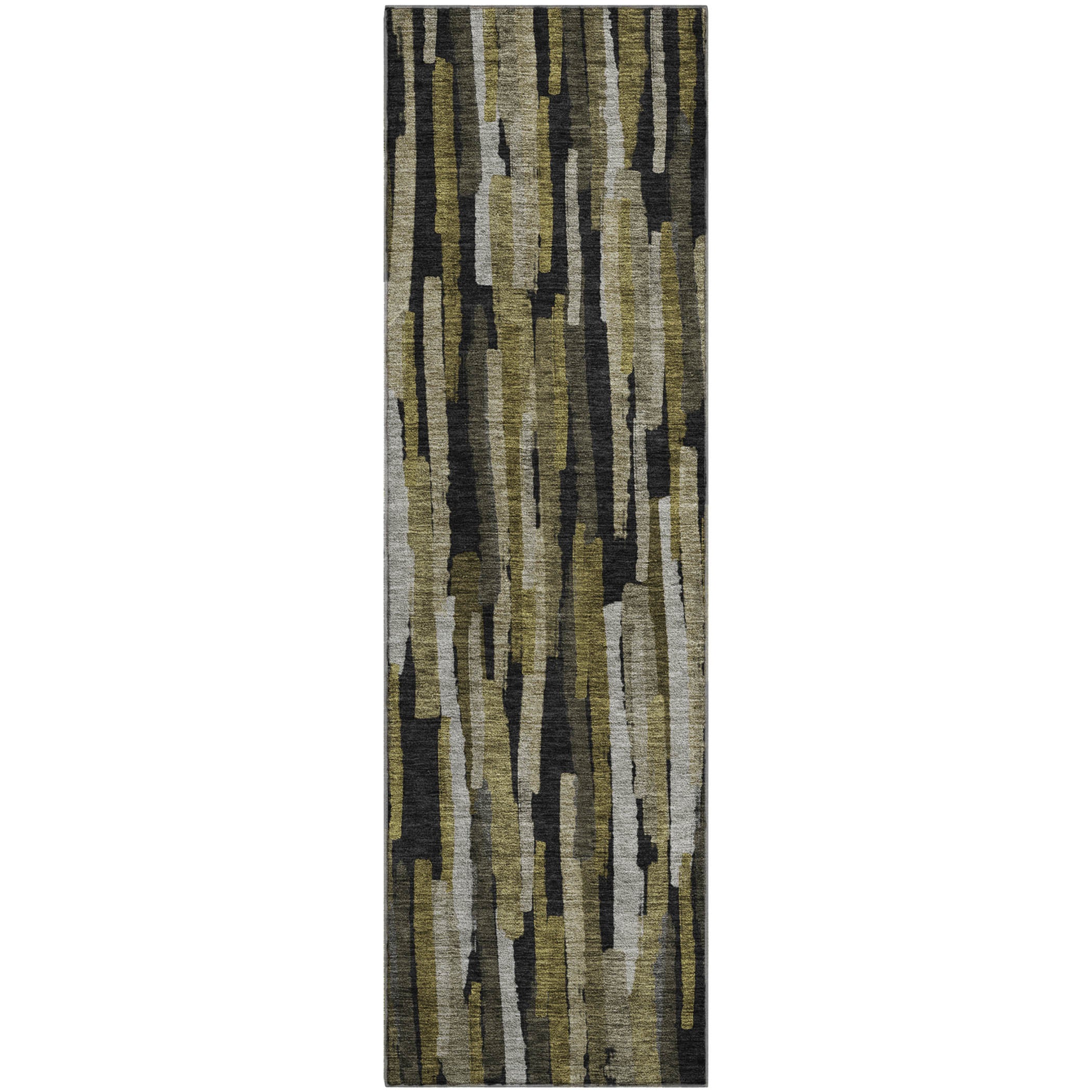 Siena Machine Washable Transitional Brown Rug 2'3" x 7'6" #shape_Runner