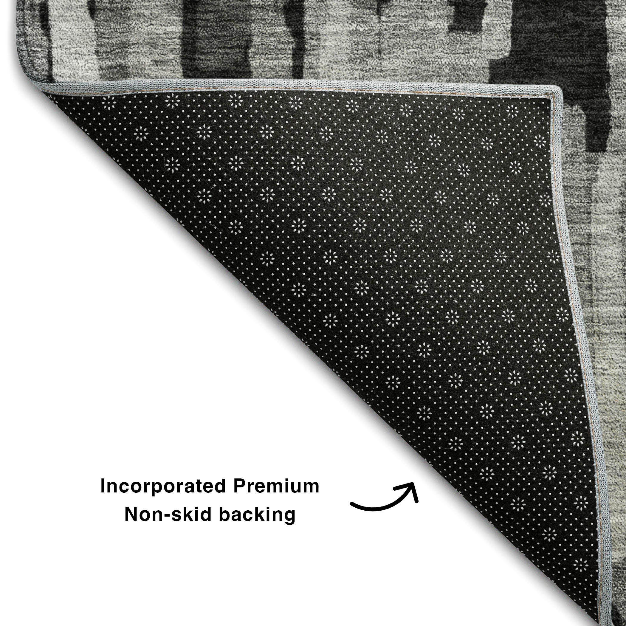 Siena Machine Washable Transitional Gray Rug 1'8" x 2'6" #shape_Rectangle