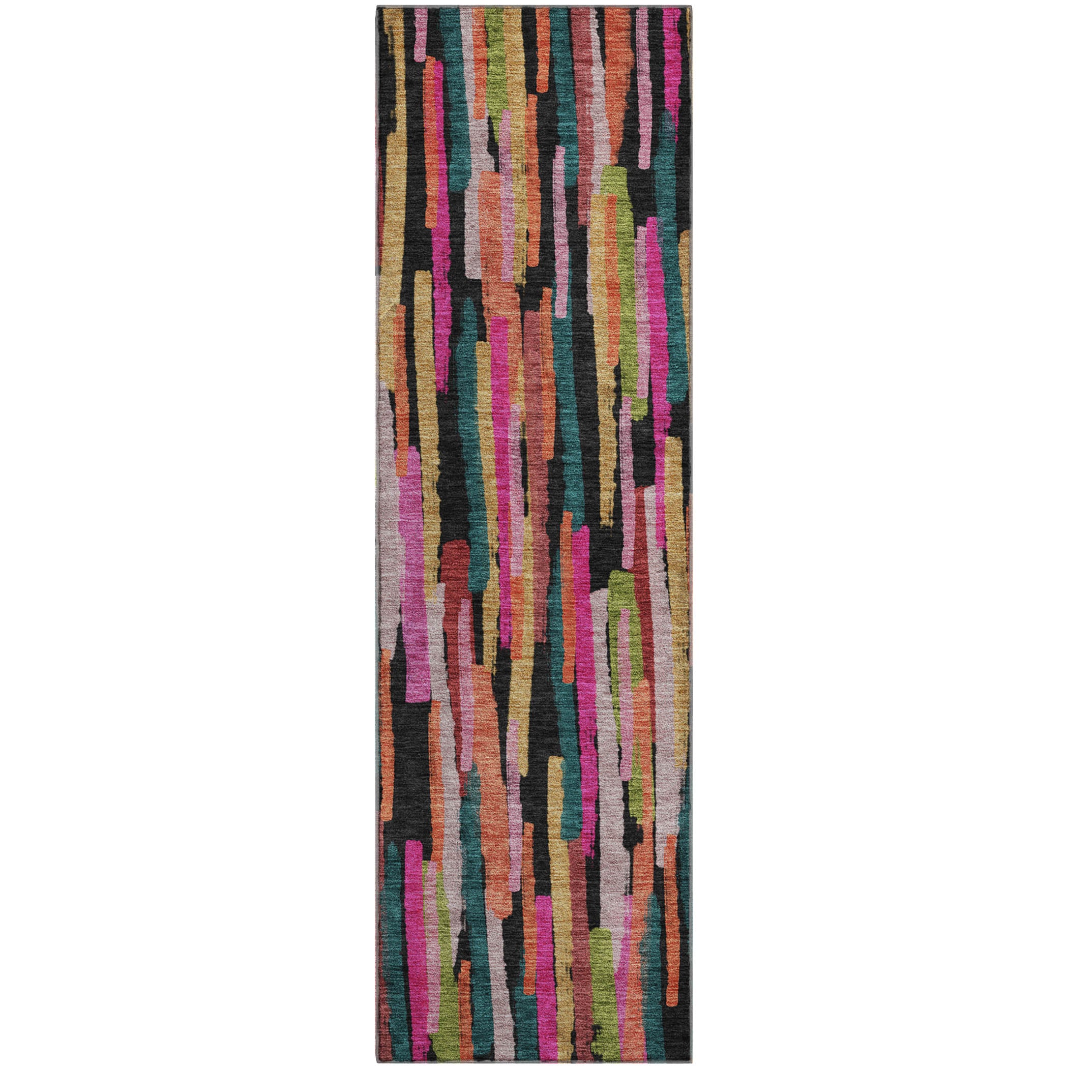 Siena Machine Washable Transitional Pink Rug 2'3" x 7'6" #shape_Runner