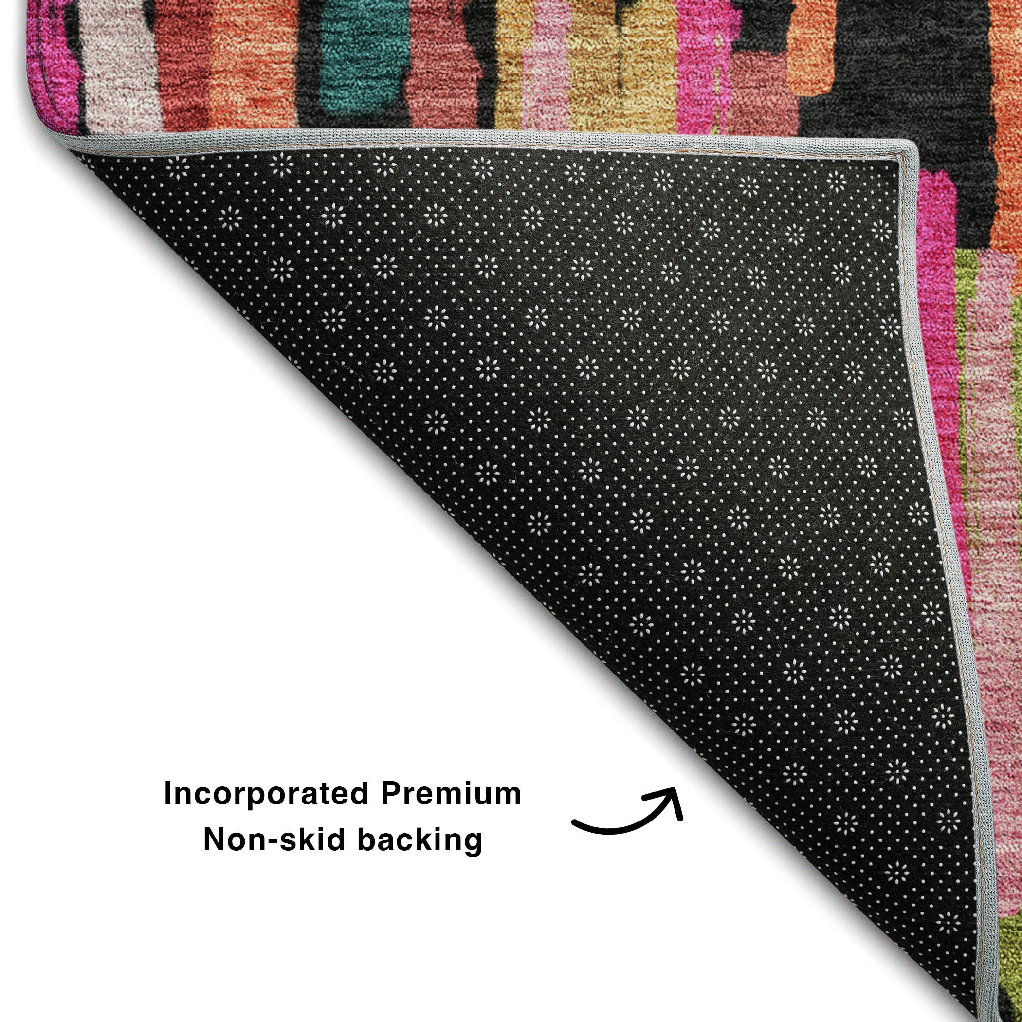 Siena Machine Washable Transitional Pink Rug 1'8" x 2'6" #shape_Rectangle