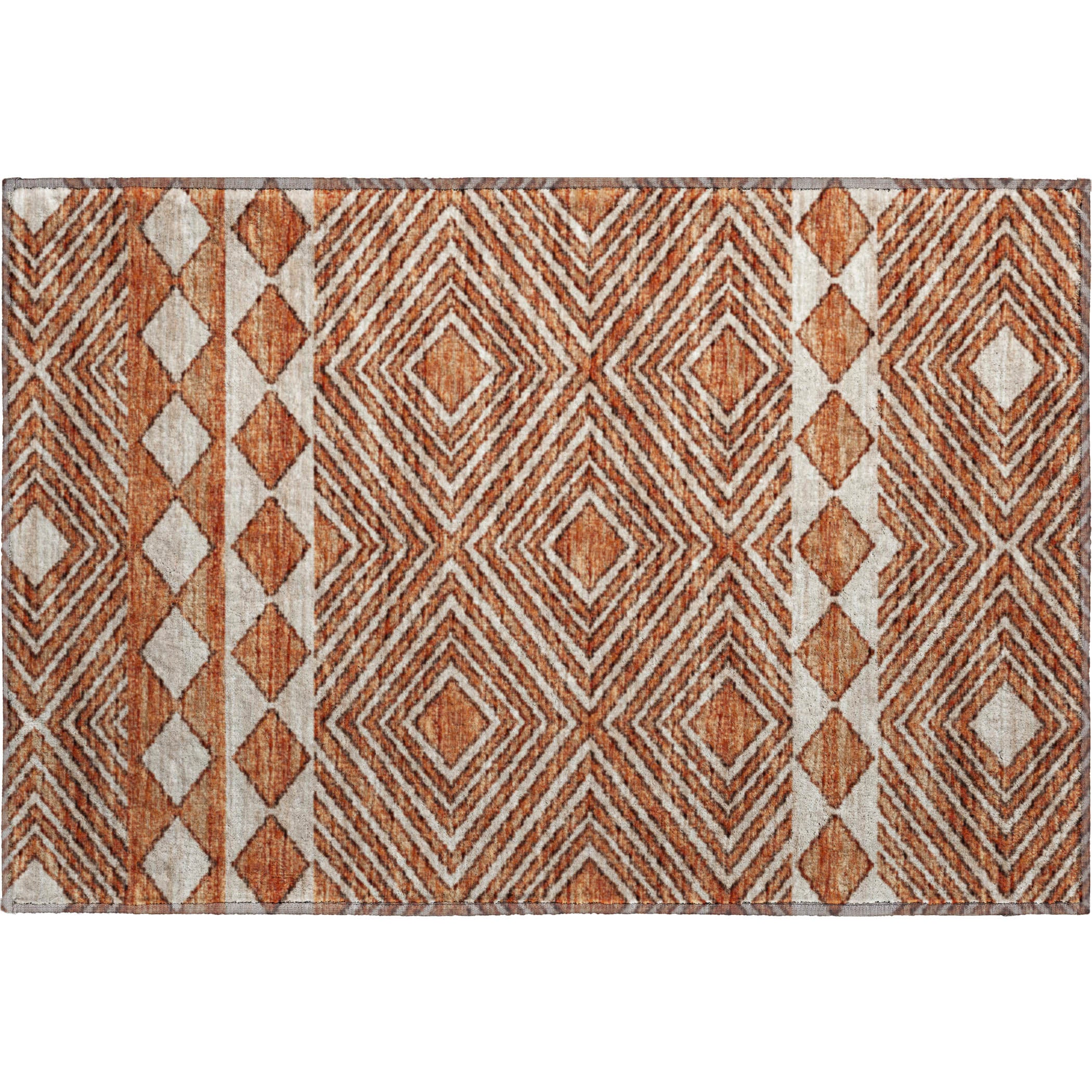 Montevideo Machine Washable Transitional Canyon Red Rug 1'8" x 2'6" #shape_Rectangle