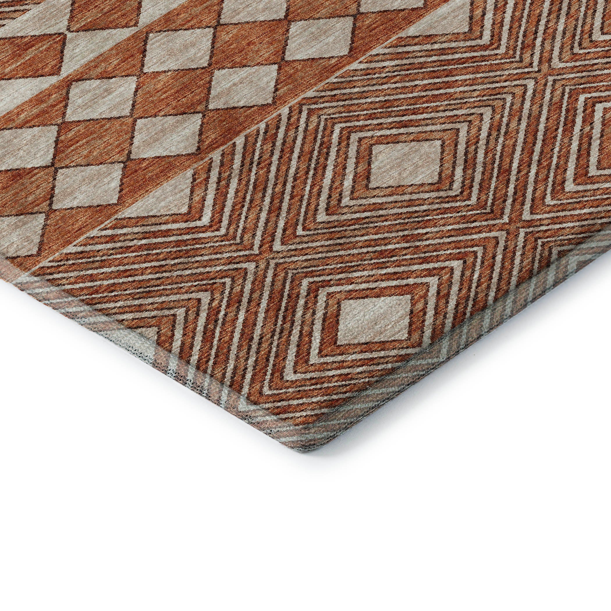 Montevideo Machine Washable Transitional Canyon Red Rug 1'8" x 2'6" #shape_Rectangle