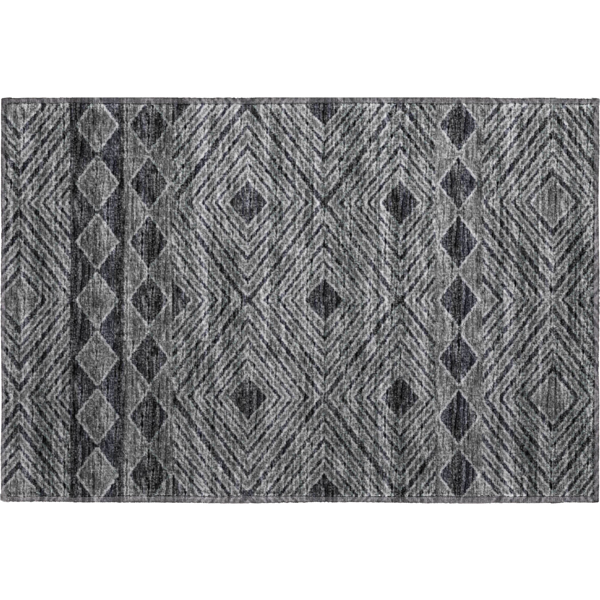 Montevideo Machine Washable Transitional Gray Rug 1'8" x 2'6" #shape_Rectangle