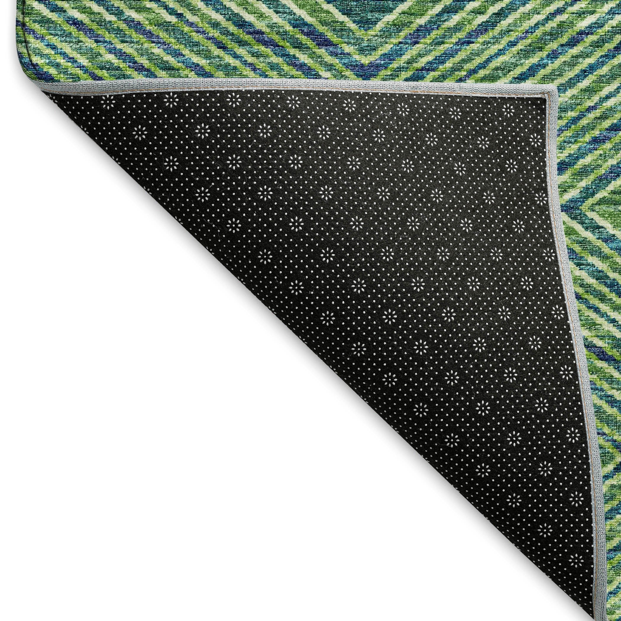 Montevideo Machine Washable Transitional Green Rug 1'8" x 2'6" #shape_Rectangle