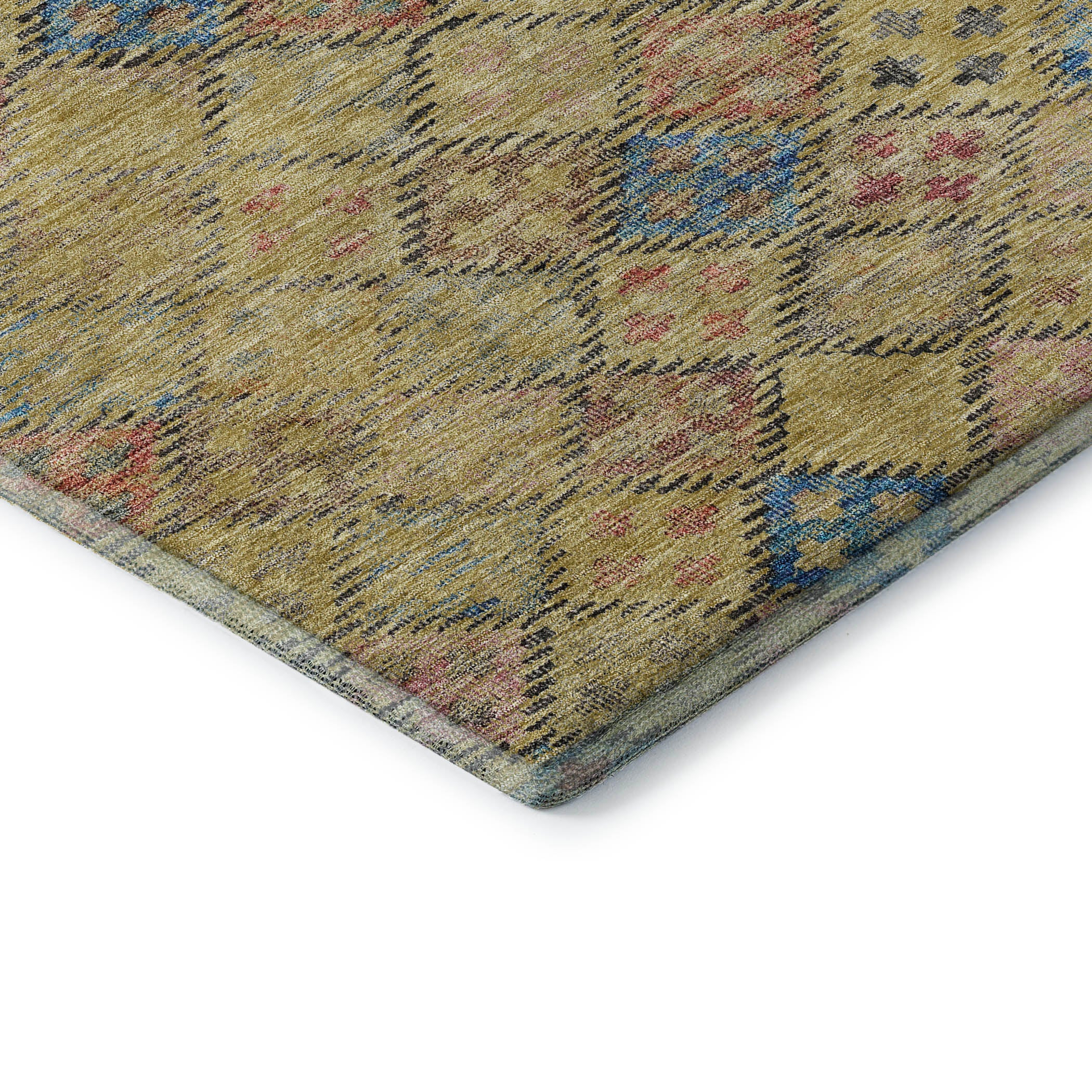 Antigua Machine Washable Transitional Gold Rug 1'8" x 2'6" #shape_Rectangle