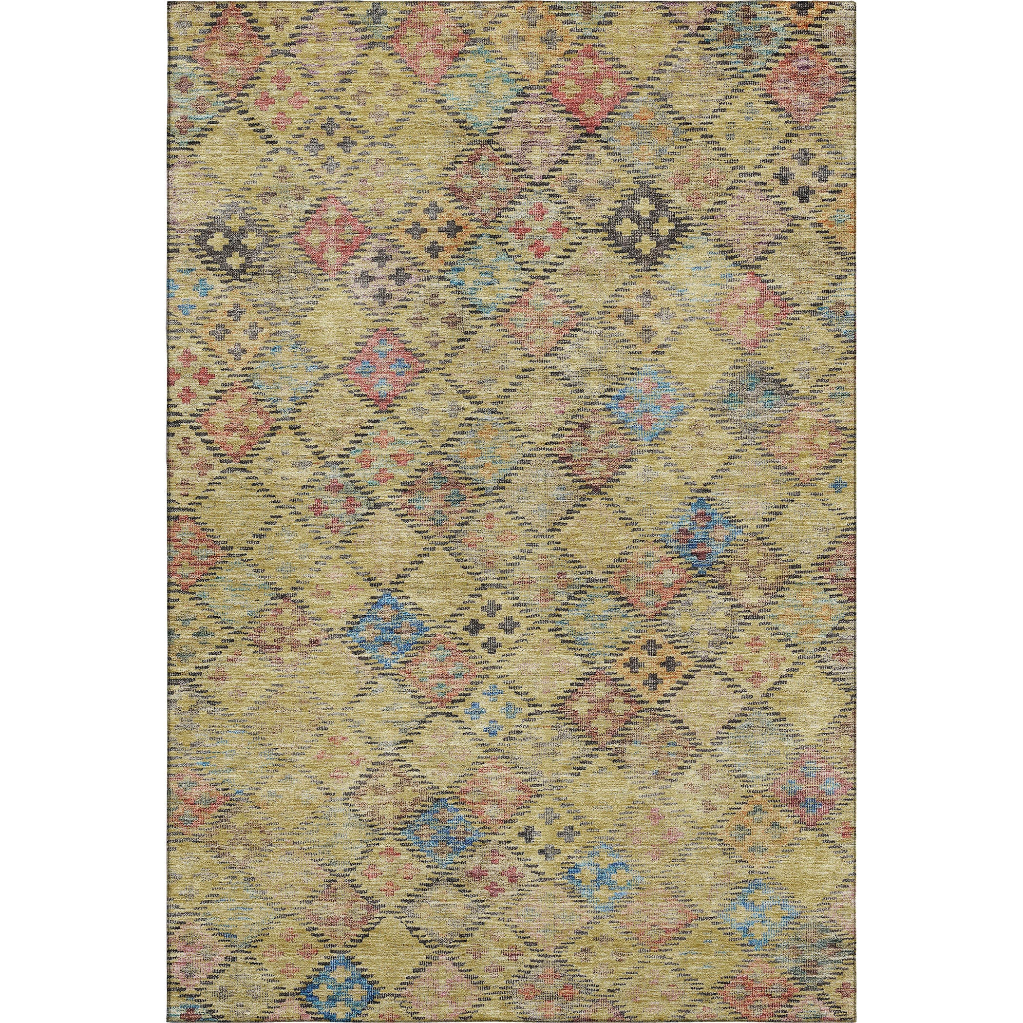Antigua Machine Washable Transitional Gold Rug 2'6" x 3'10" #shape_Rectangle