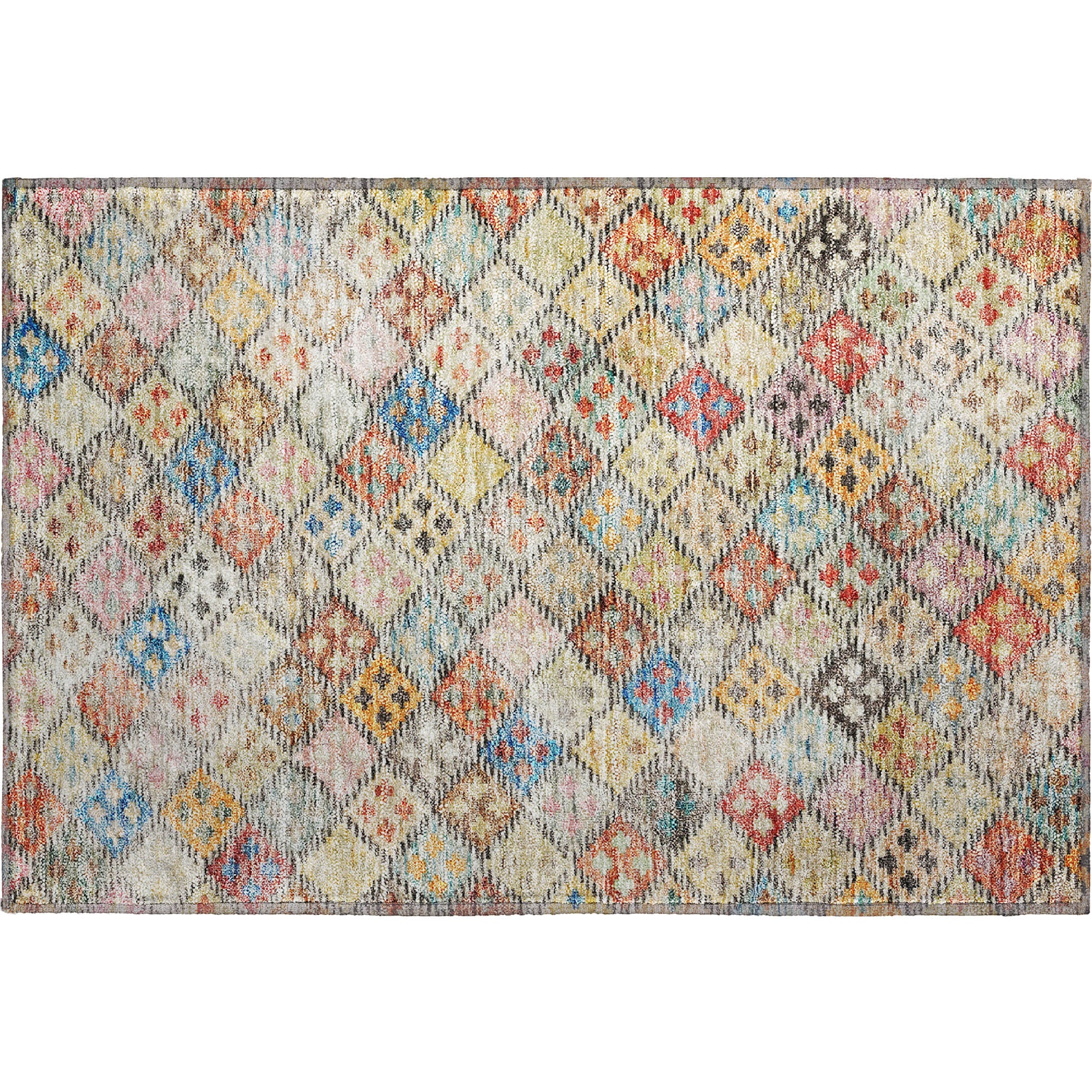Antigua Machine Washable Transitional Paprika Orange Rug 1'8" x 2'6" #shape_Rectangle