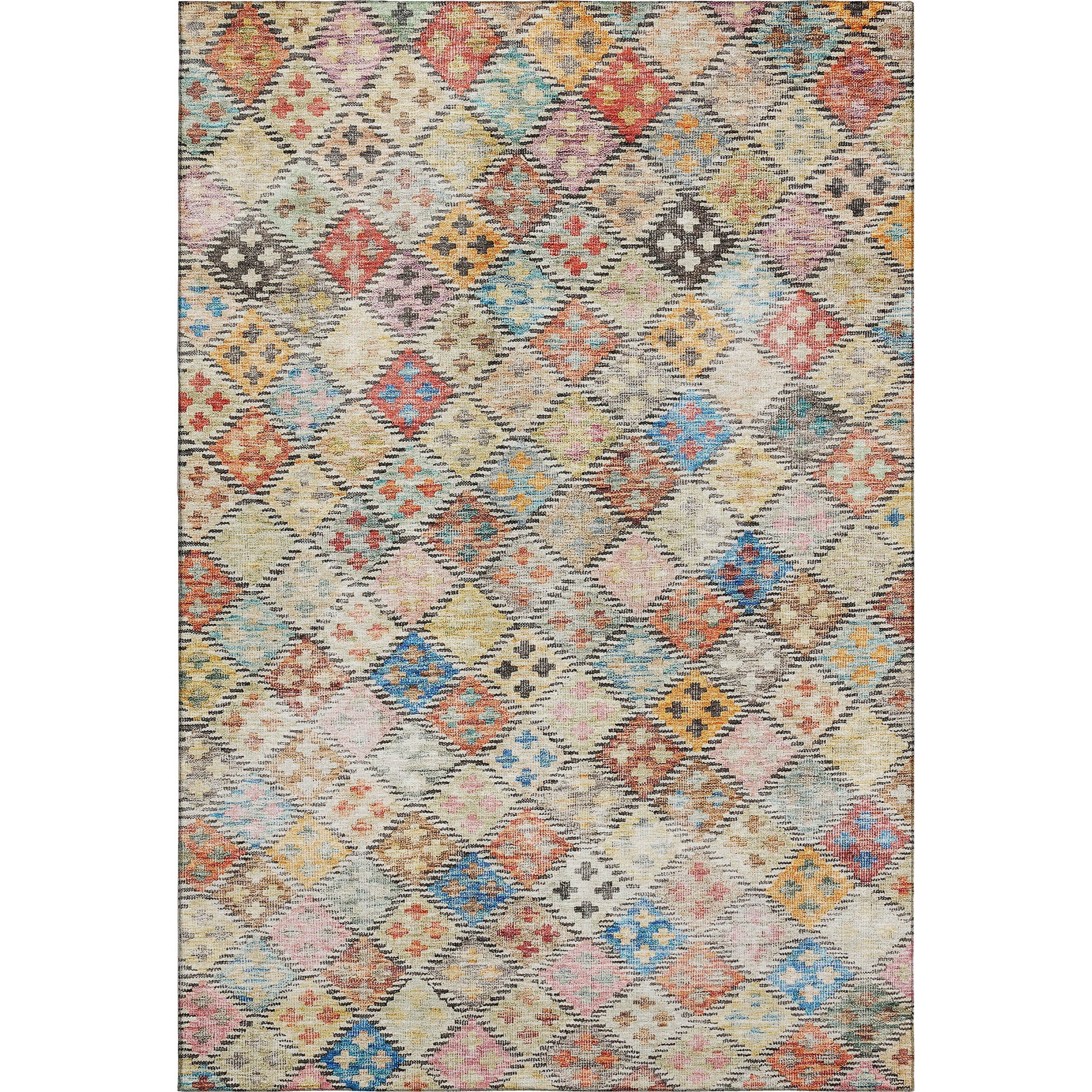 Antigua Machine Washable Transitional Paprika Orange Rug 2'6" x 3'10" #shape_Rectangle