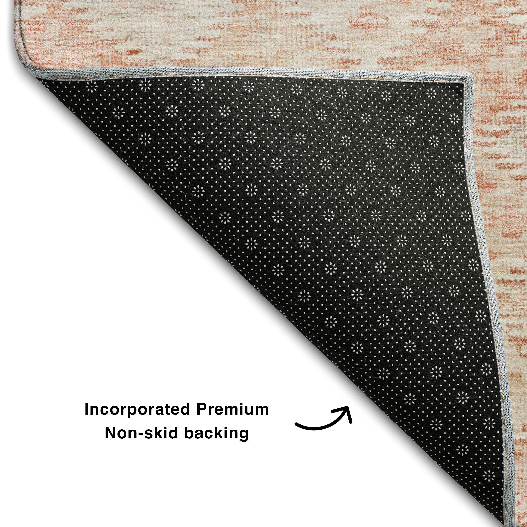Antigua Machine Washable Transitional Pink Rug 1'8" x 2'6" #shape_Rectangle