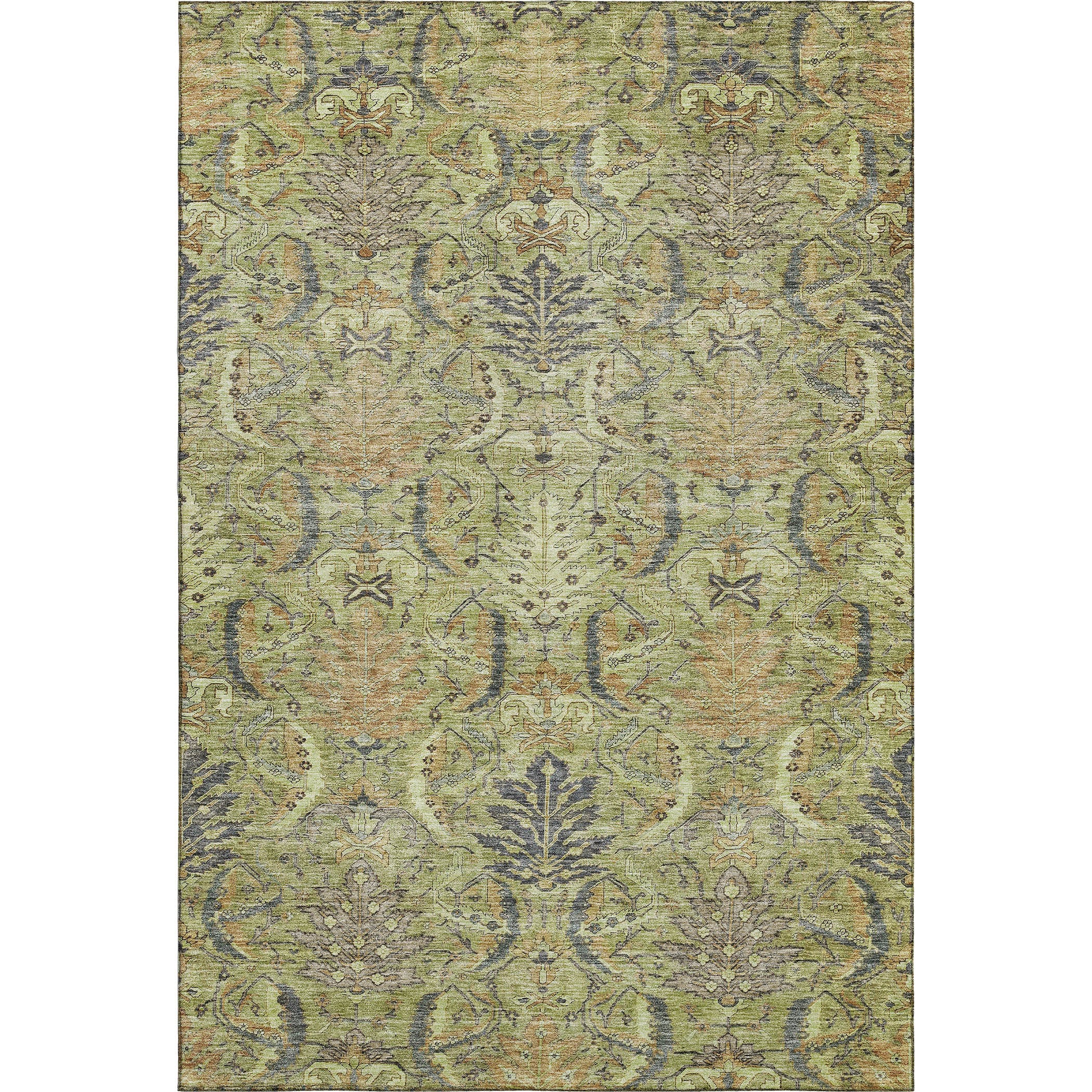 Siena Machine Washable Transitional Aloe Green Rug 2'6" x 3'10" #shape_Rectangle