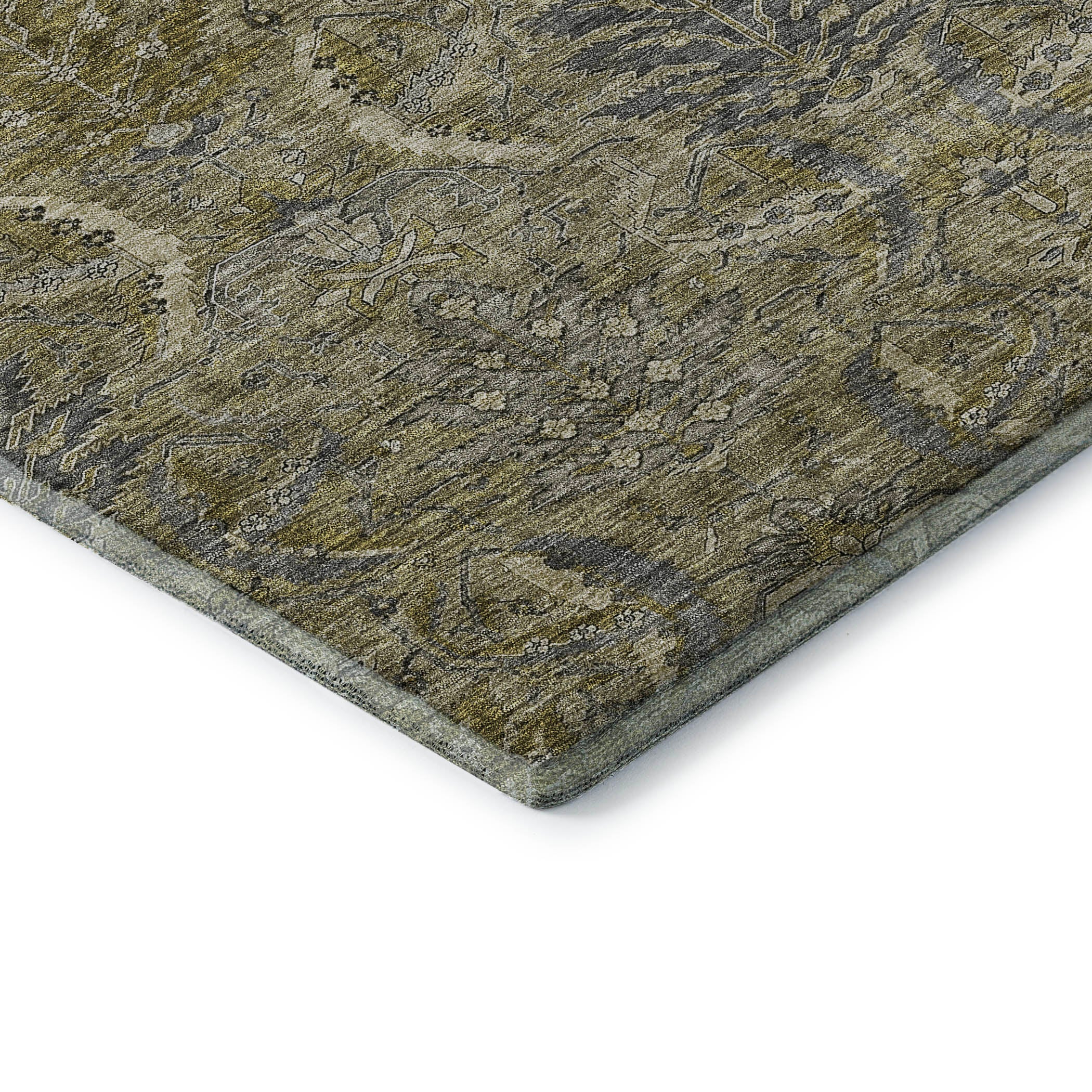 Siena Machine Washable Transitional Taupe Brown Rug 1'8" x 2'6" #shape_Rectangle