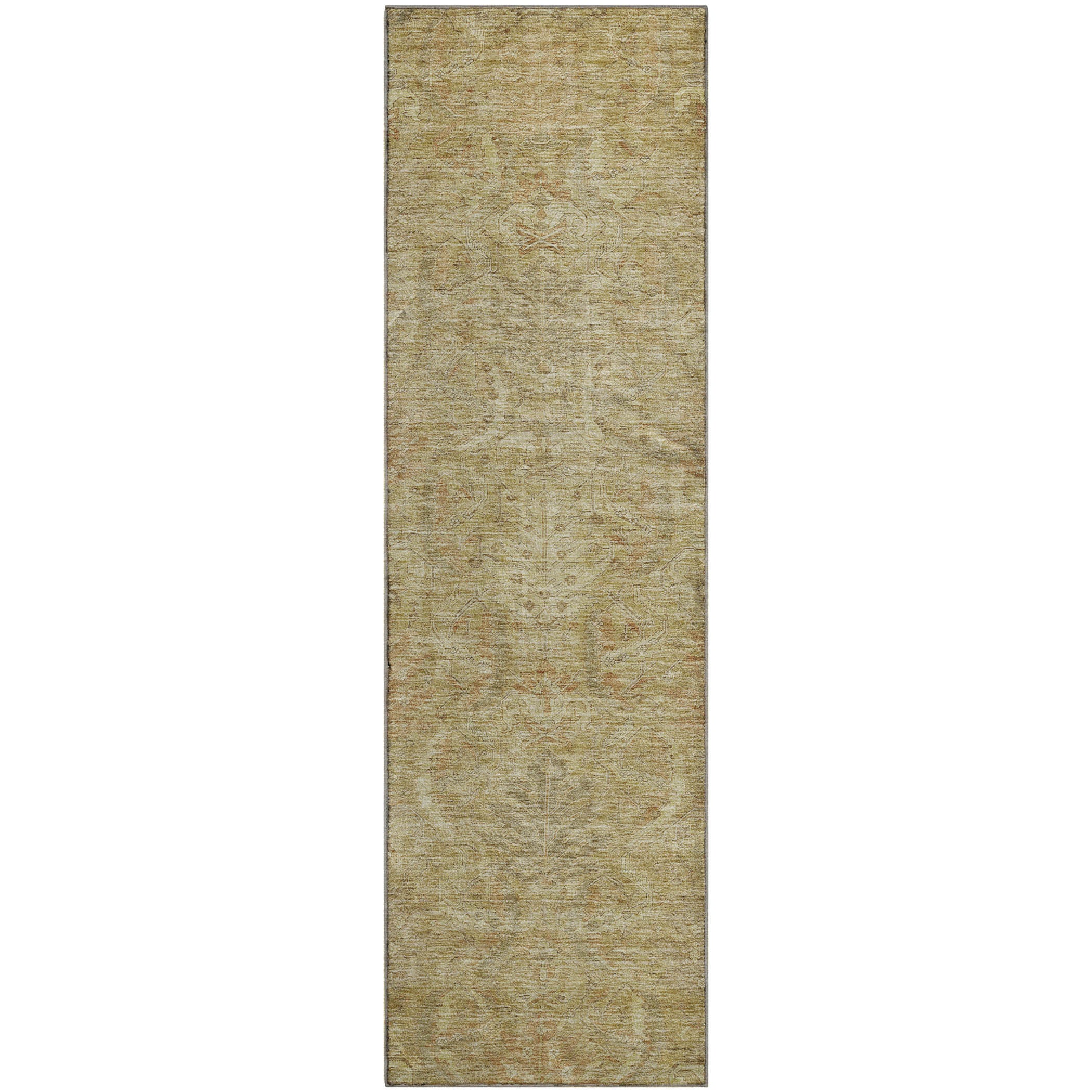 Siena Machine Washable Transitional Wheat Gold Rug 2'3" x 7'6" #shape_Runner