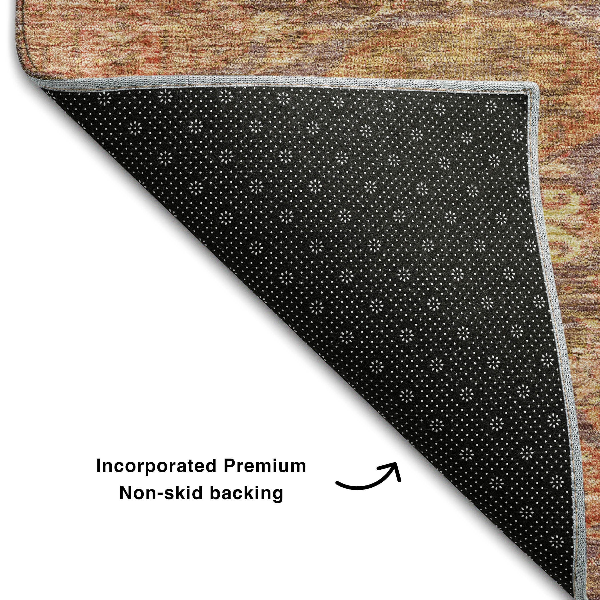 Oslo Machine Washable Transitional Brown Rug 1'8" x 2'6" #shape_Rectangle