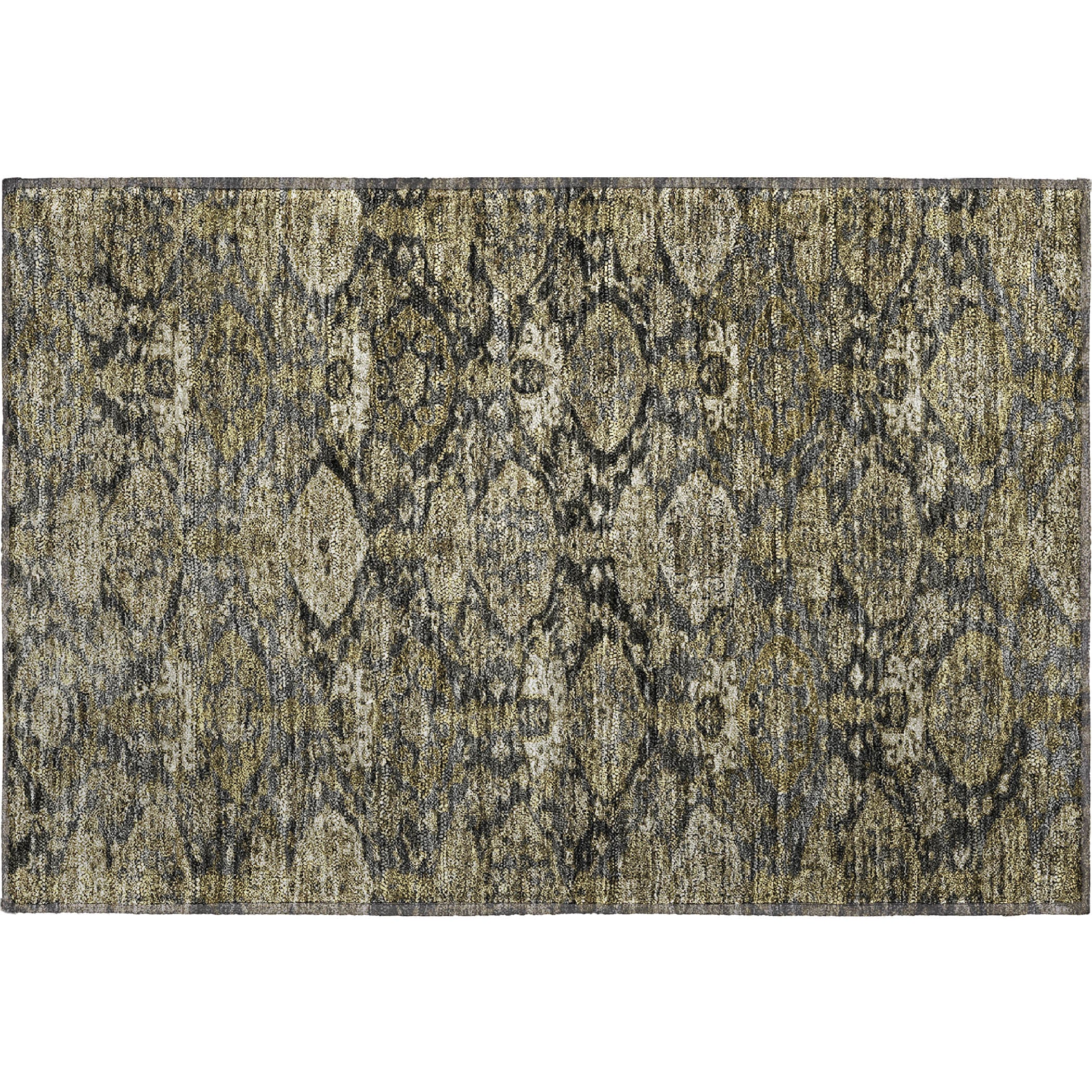 Oslo Machine Washable Transitional Charcoal Gray Rug 1'8" x 2'6" #shape_Rectangle