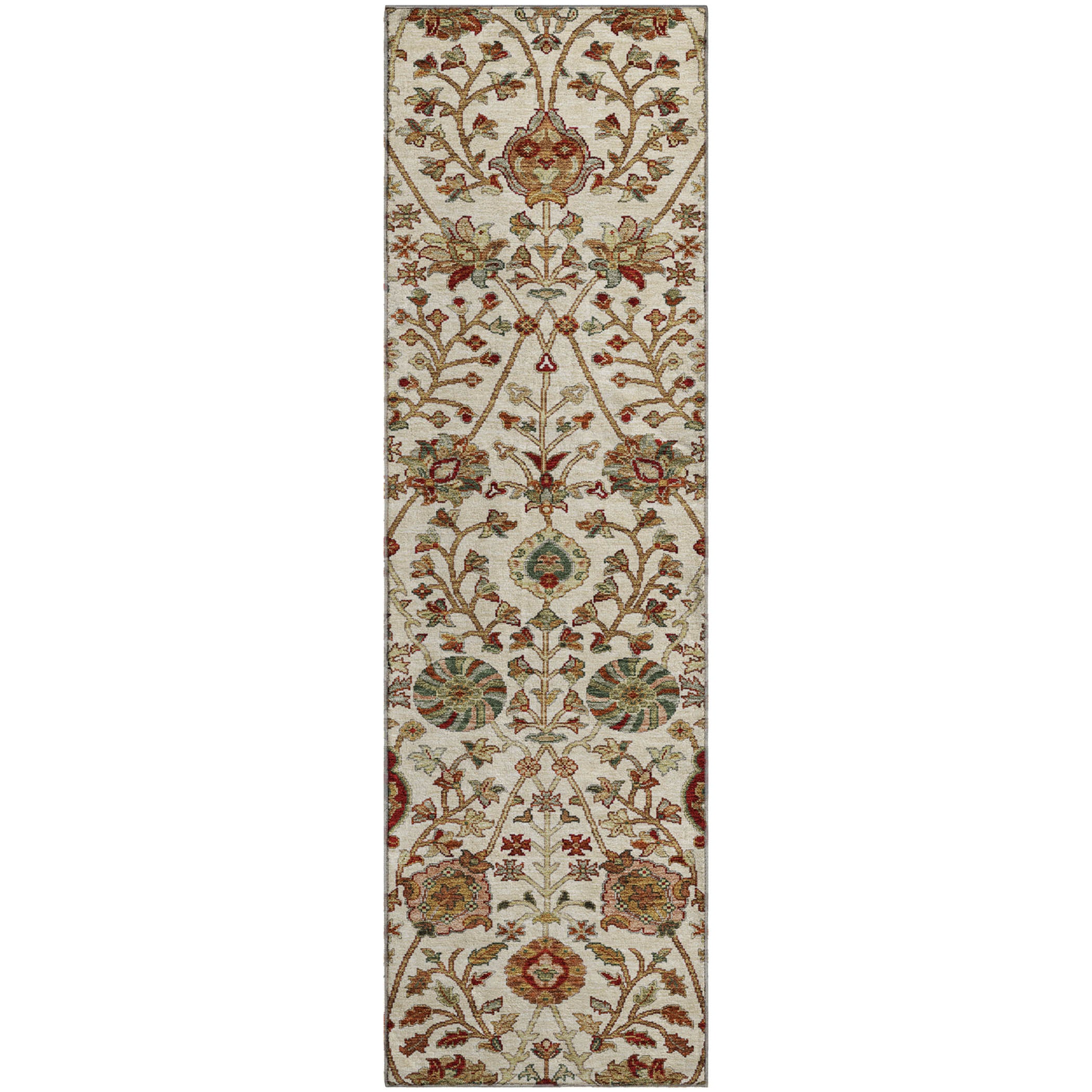 Dubrovnik Machine Washable Transitional Ivory Rug 2'3" x 7'6" #shape_Runner