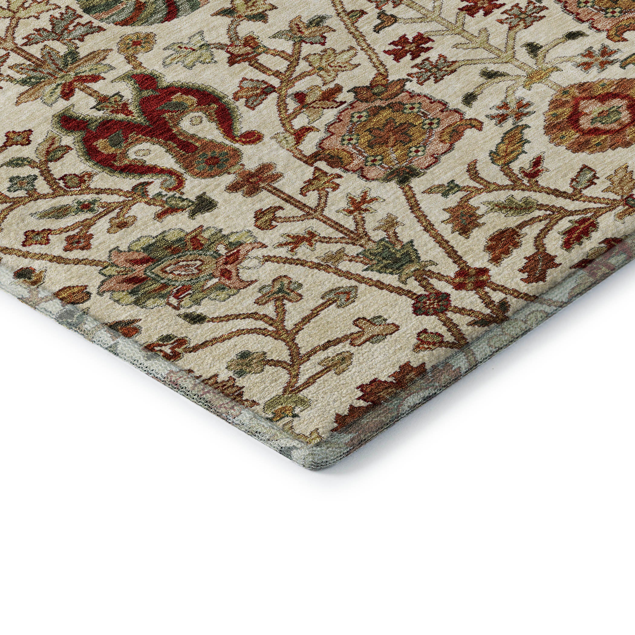 Dubrovnik Machine Washable Transitional Ivory Rug 1'8" x 2'6" #shape_Rectangle
