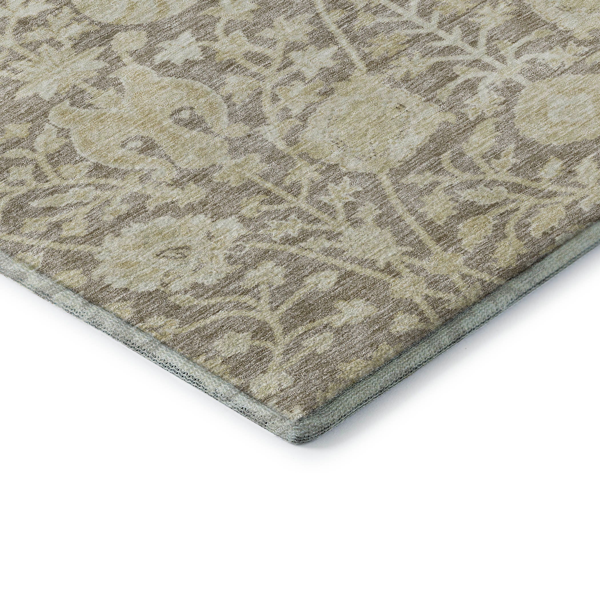 Budapest Machine Washable Transitional Mocha Brown Rug 1'8" x 2'6" #shape_Rectangle