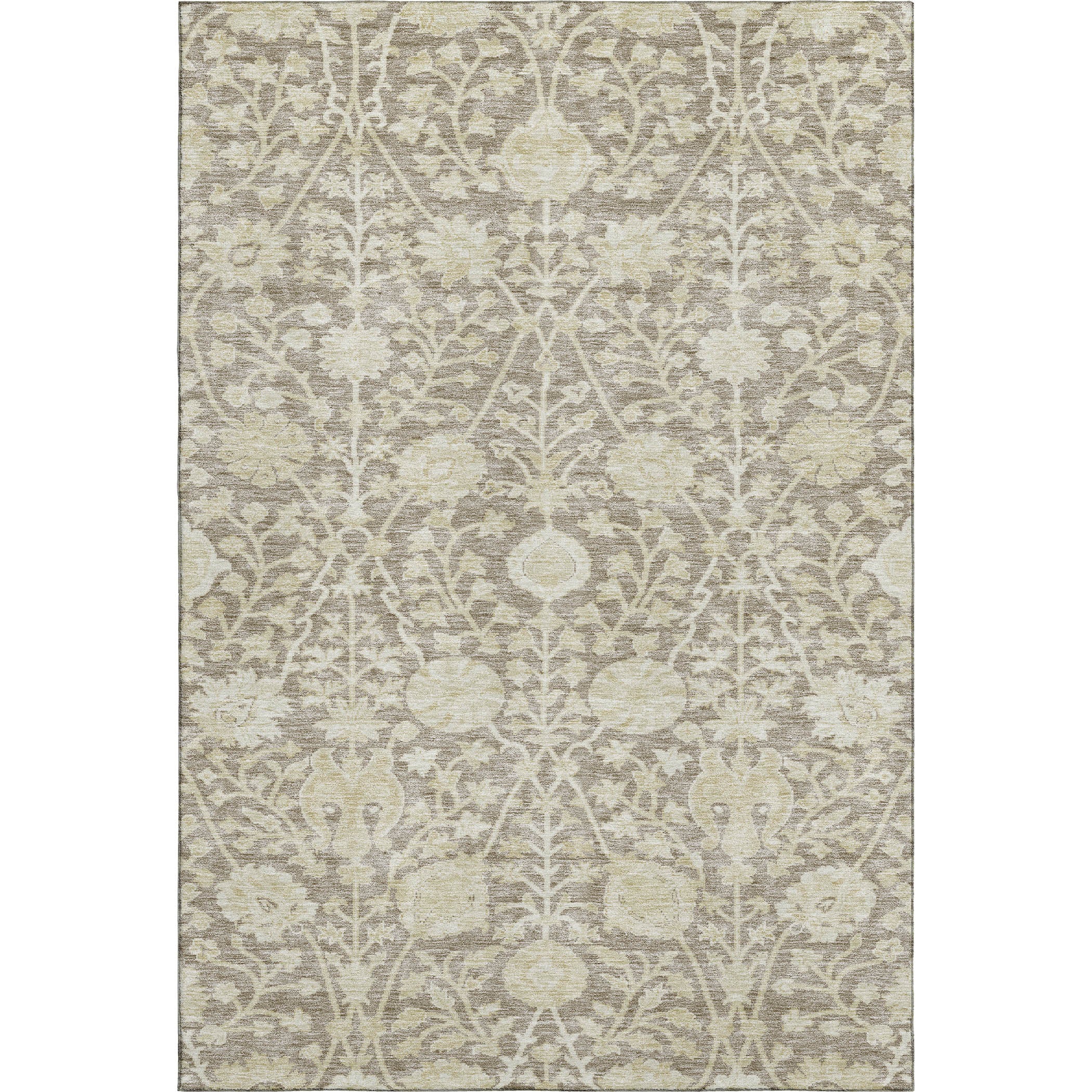 Budapest Machine Washable Transitional Mocha Brown Rug 2'6" x 3'10" #shape_Rectangle