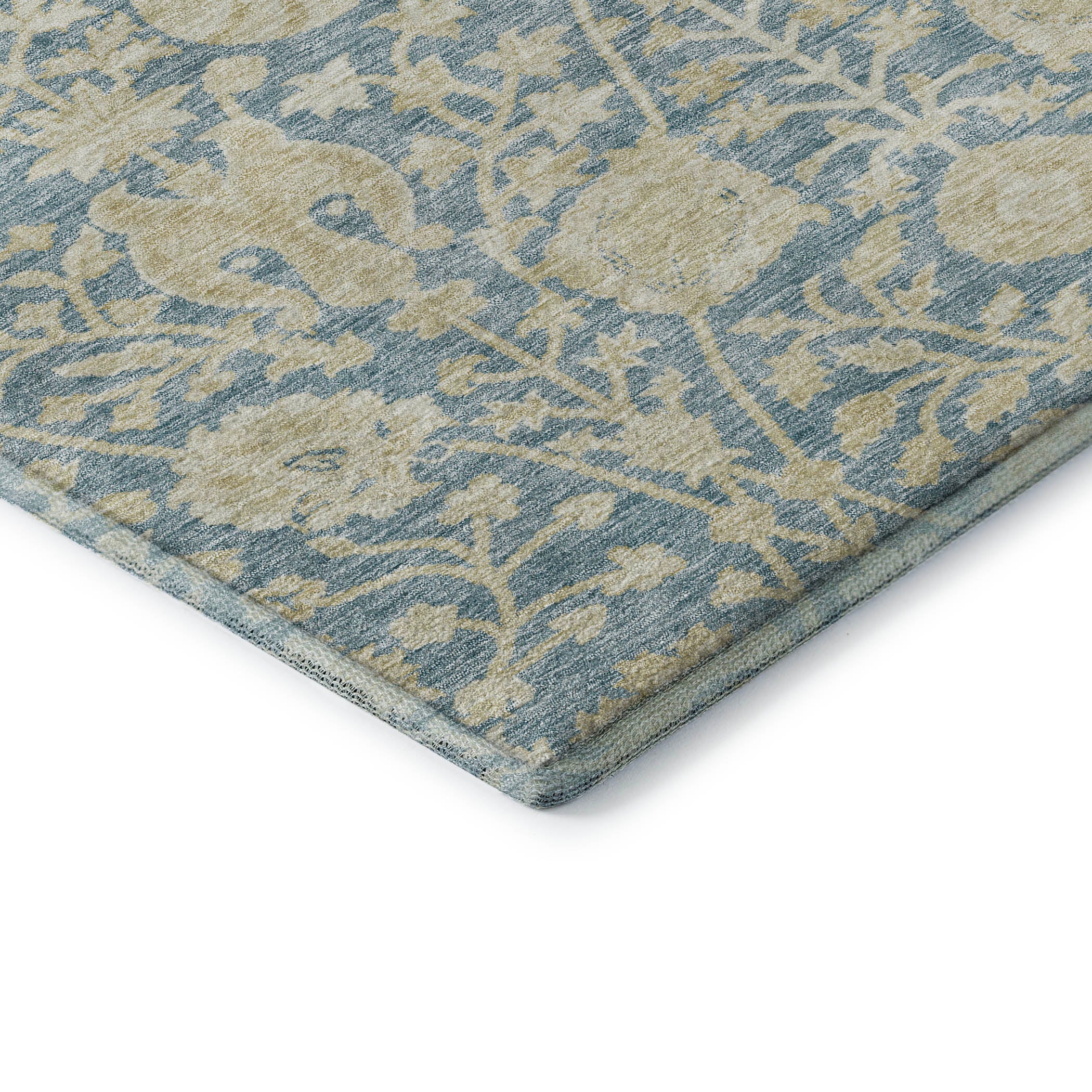 Budapest Machine Washable Transitional Sky Blue Rug 1'8" x 2'6" #shape_Rectangle