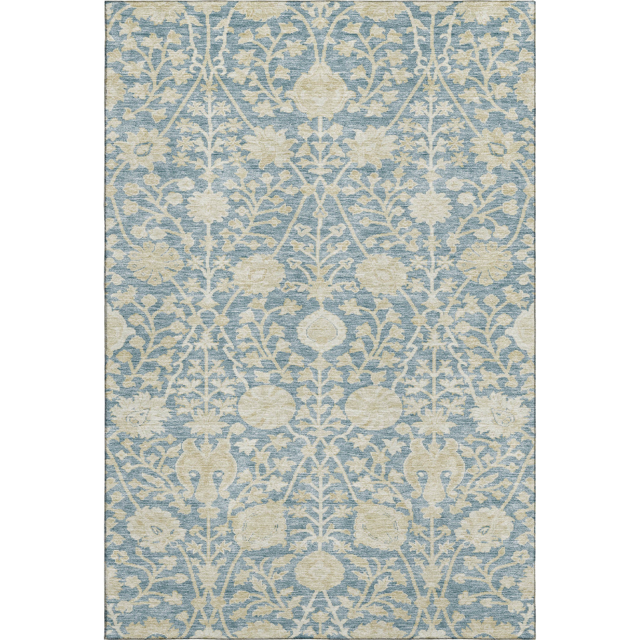Budapest Machine Washable Transitional Sky Blue Rug 2'6" x 3'10" #shape_Rectangle