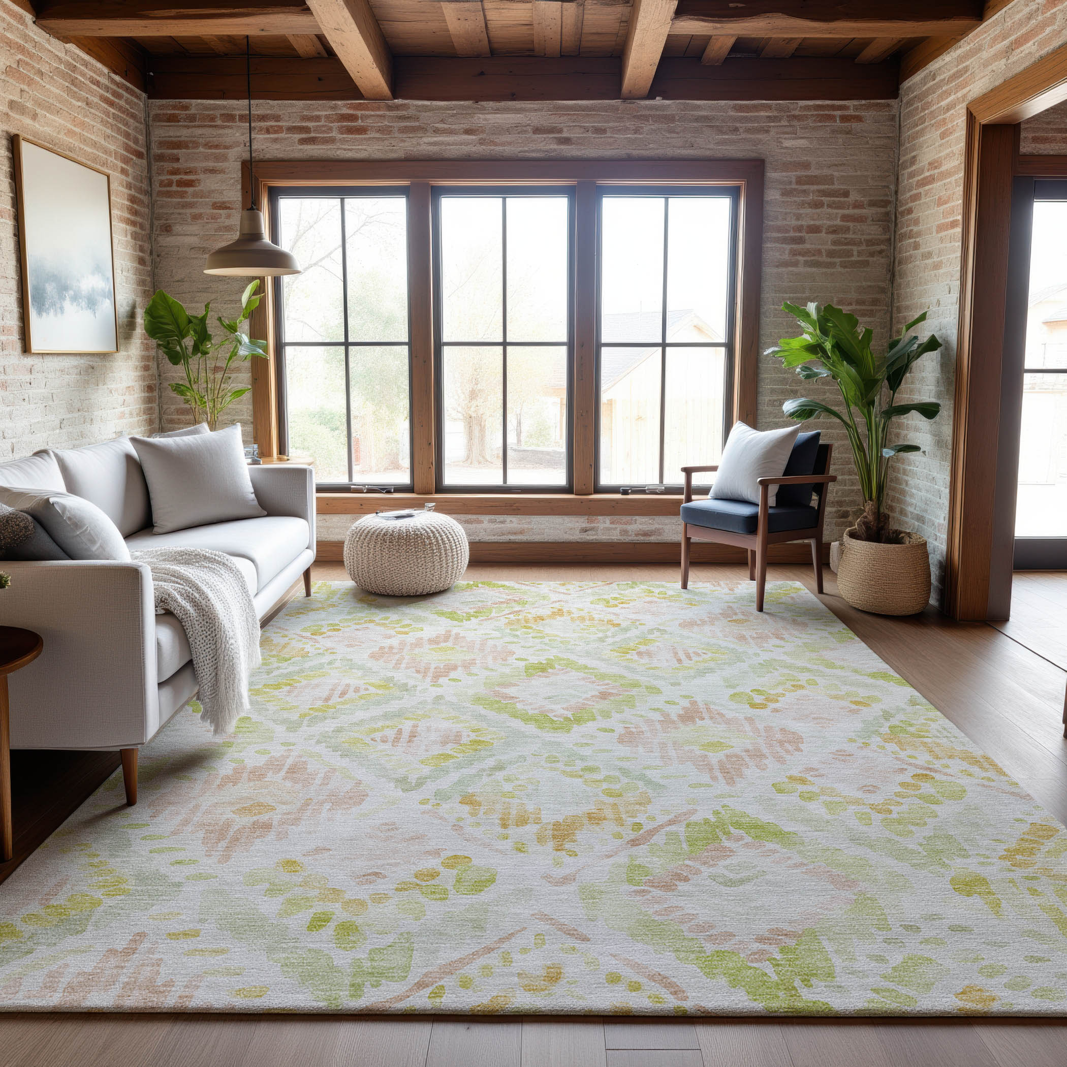 Sarajevo Machine Washable Transitional Pink Rug 2'6" x 3'10" #shape_Rectangle