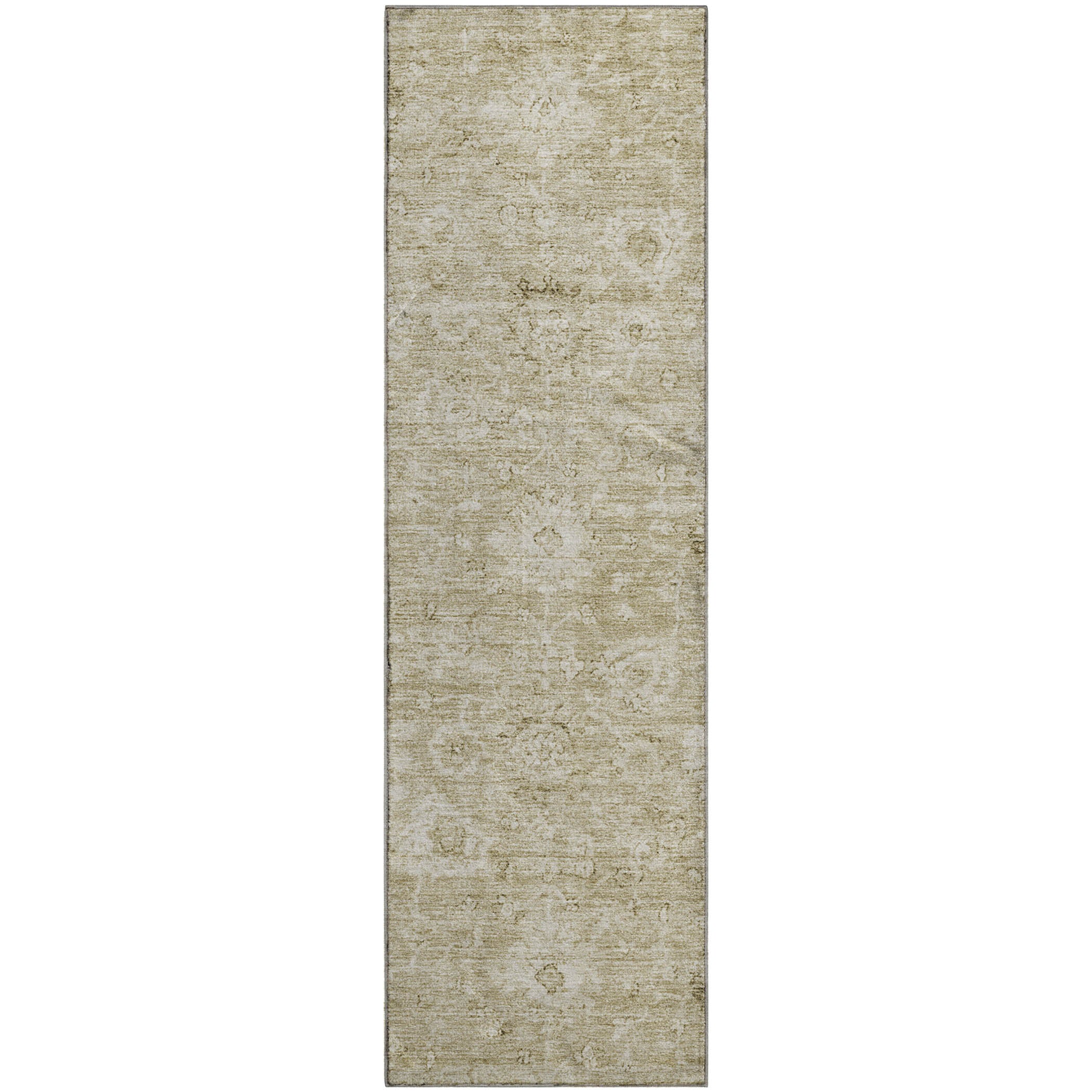 Sarajevo Machine Washable Transitional Beige Brown Rug 2'3" x 7'6" #shape_Runner
