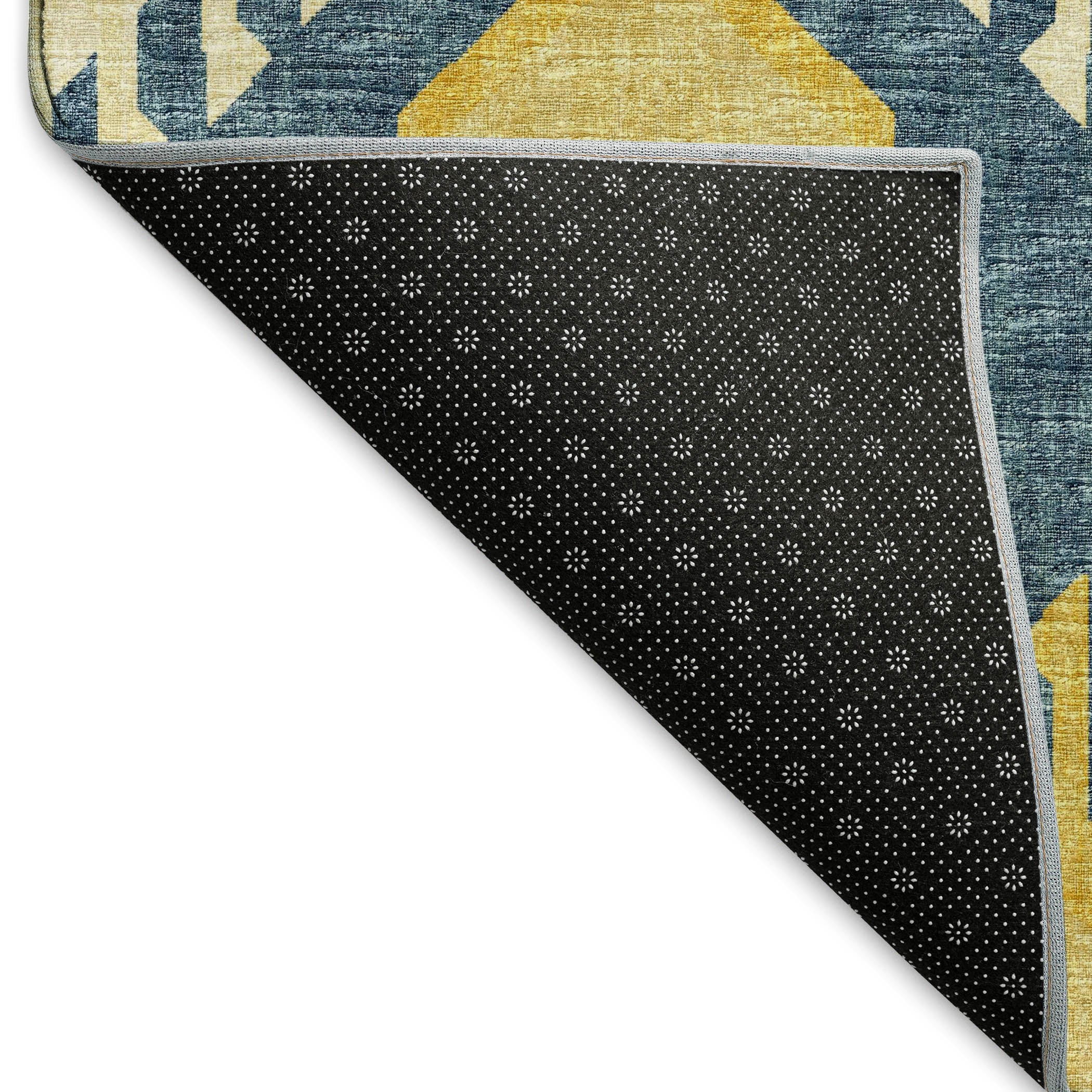 Sintra Machine Washable Transitional Yellow Rug 1'8" x 2'6" #shape_Rectangle