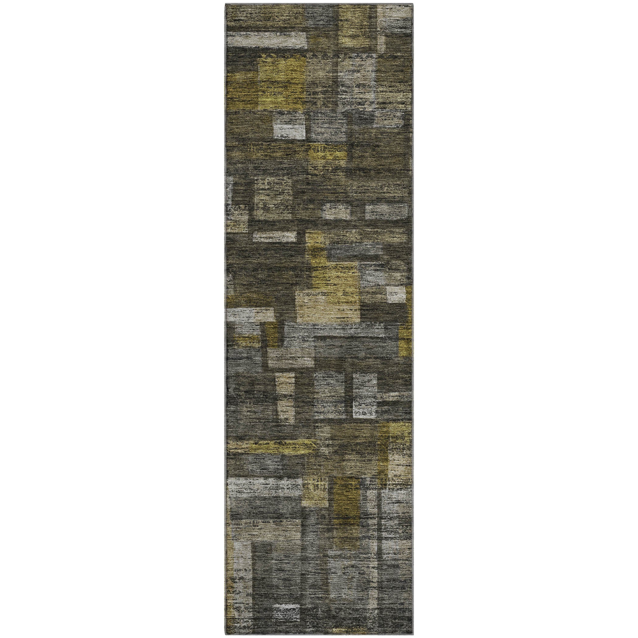 Sintra Machine Washable Transitional Charcoal Gray Rug 2'3" x 7'6" #shape_Runner