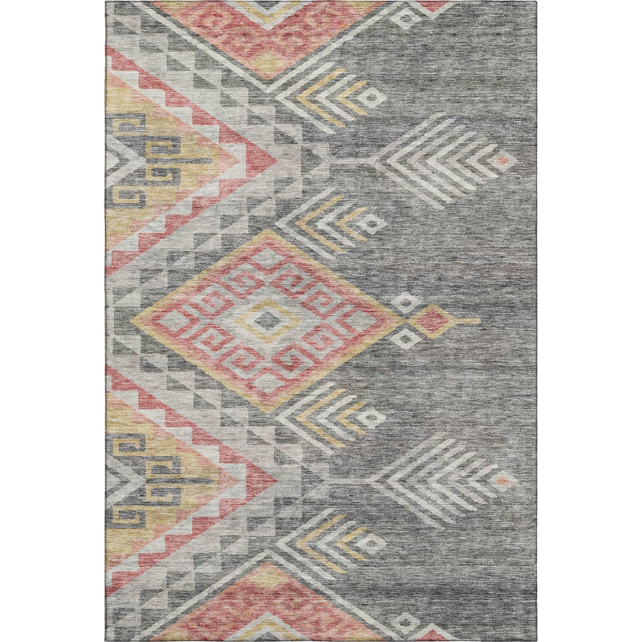 Sarajevo Machine Washable Transitional Gray Rug 2'6" x 3'10" #shape_Rectangle