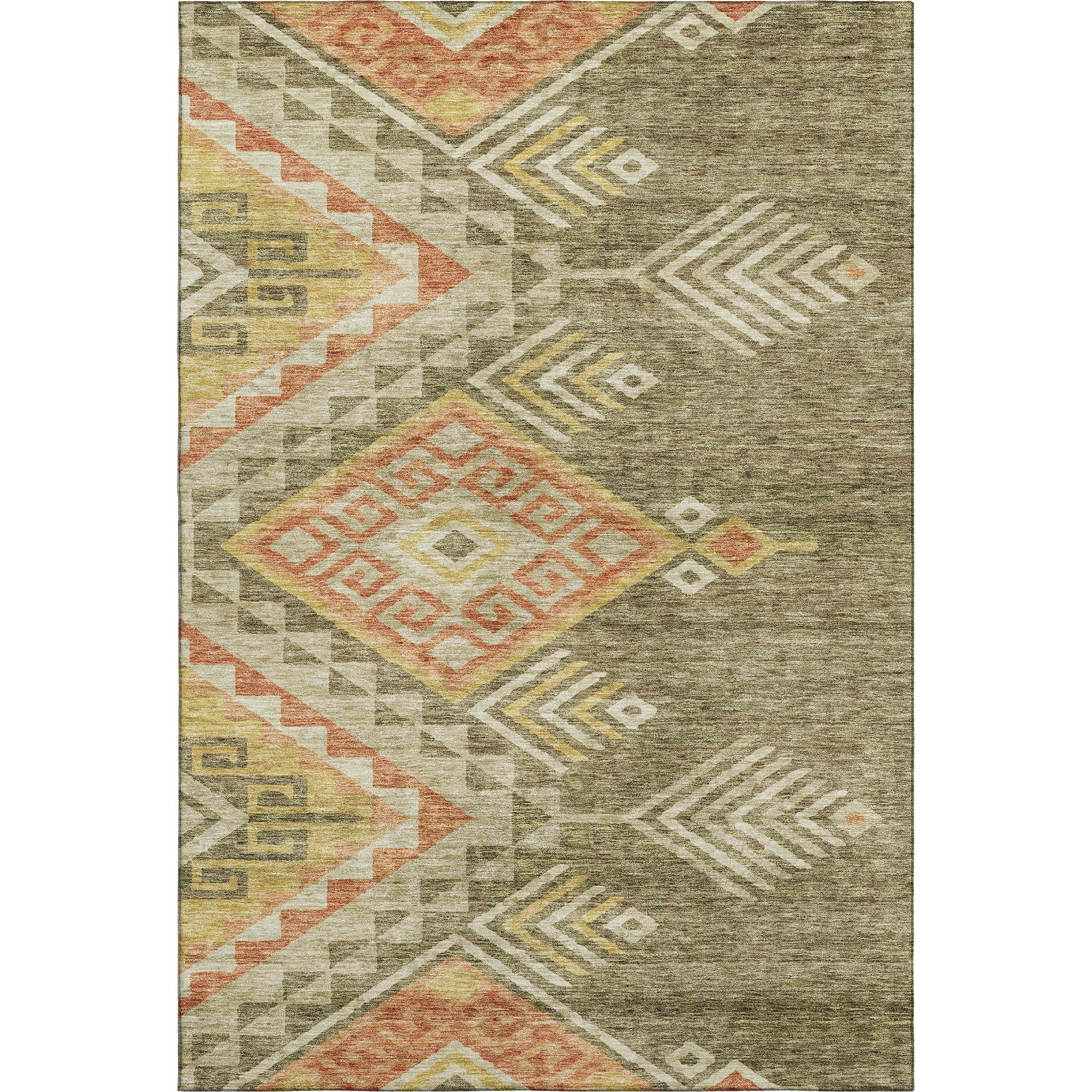 Sarajevo Machine Washable Transitional Green Rug 2'6" x 3'10" #shape_Rectangle