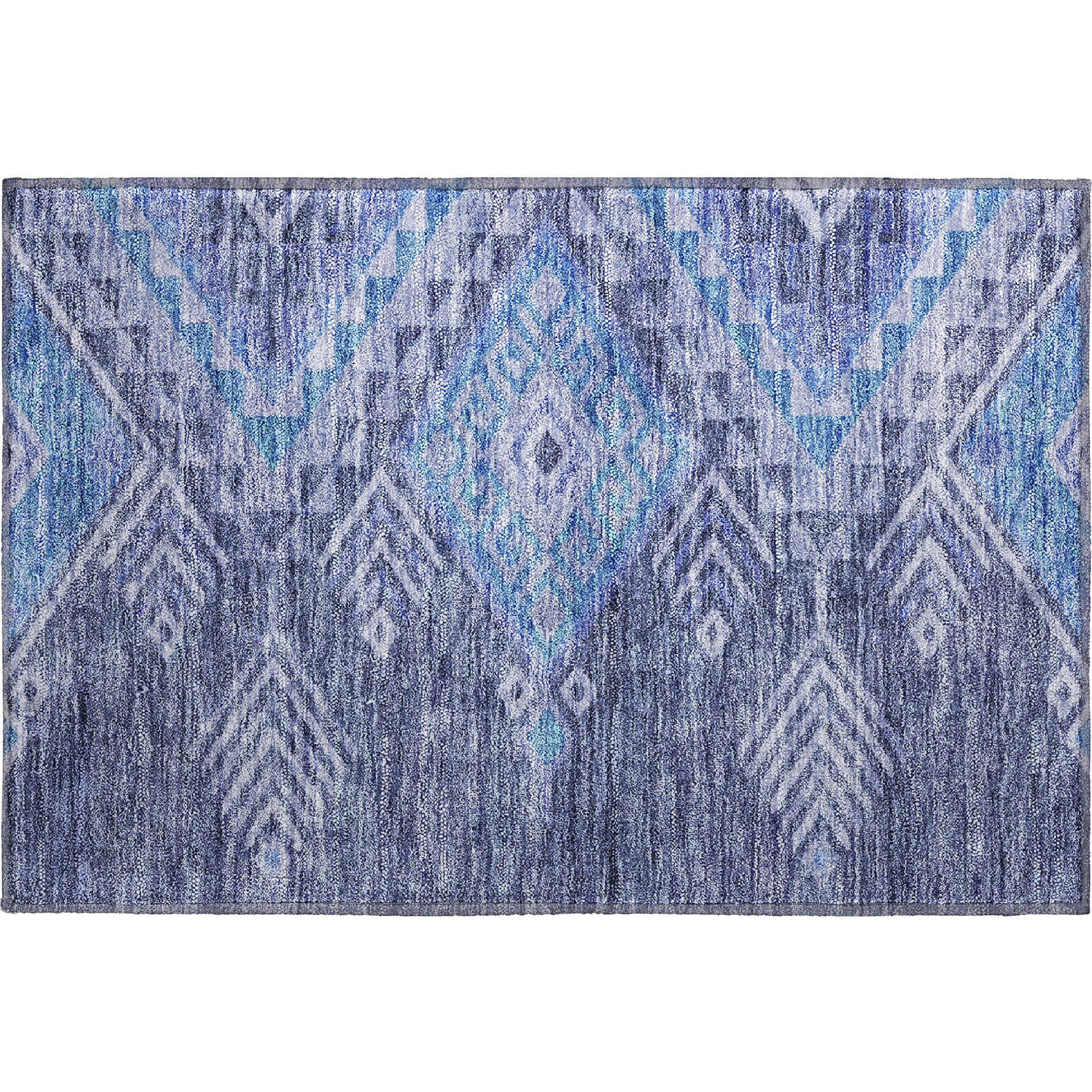 Sarajevo Machine Washable Transitional Navy Blue Rug 1'8" x 2'6" #shape_Rectangle
