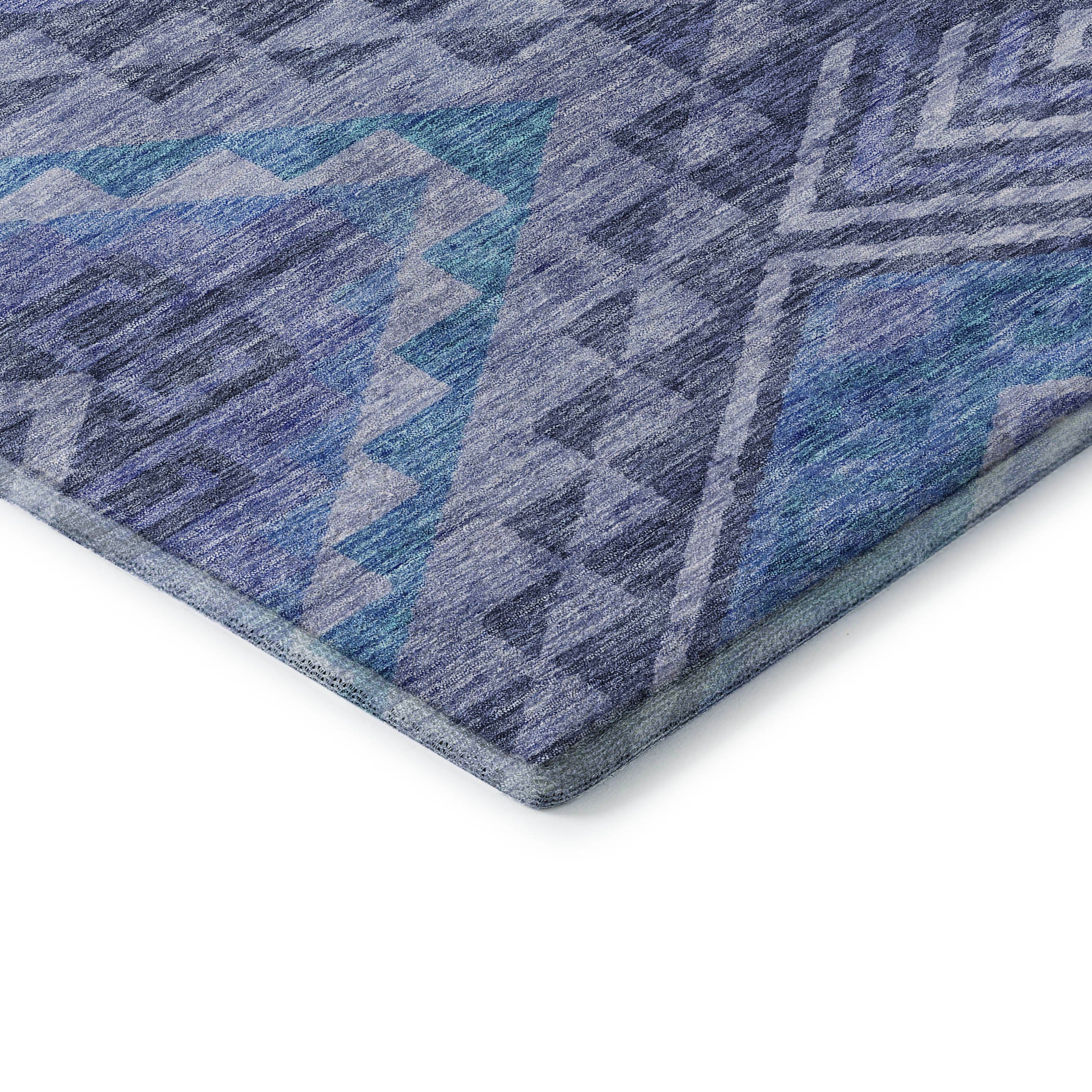 Sarajevo Machine Washable Transitional Navy Blue Rug 1'8" x 2'6" #shape_Rectangle