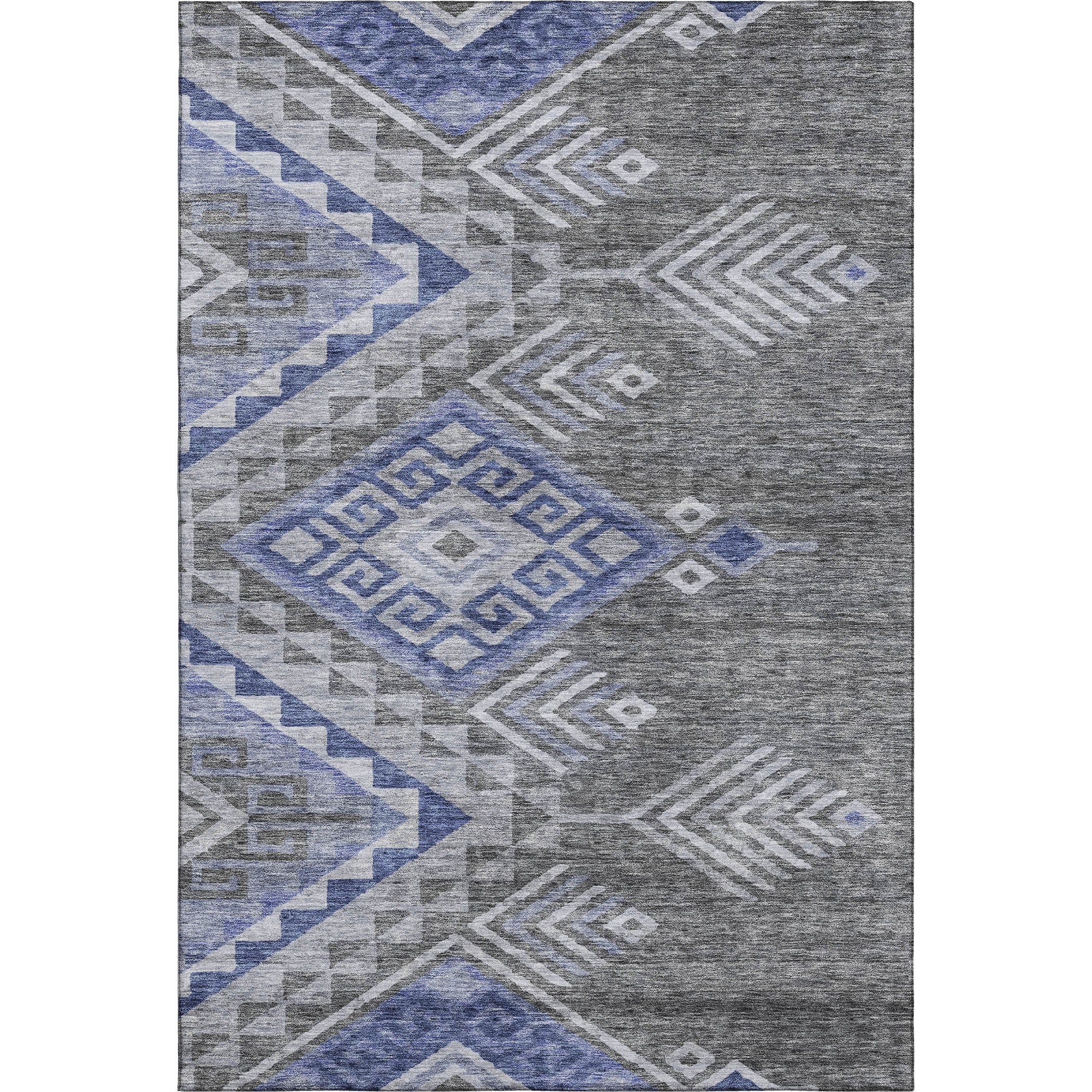 Sarajevo Machine Washable Transitional Pewter Gray Rug 2'6" x 3'10" #shape_Rectangle