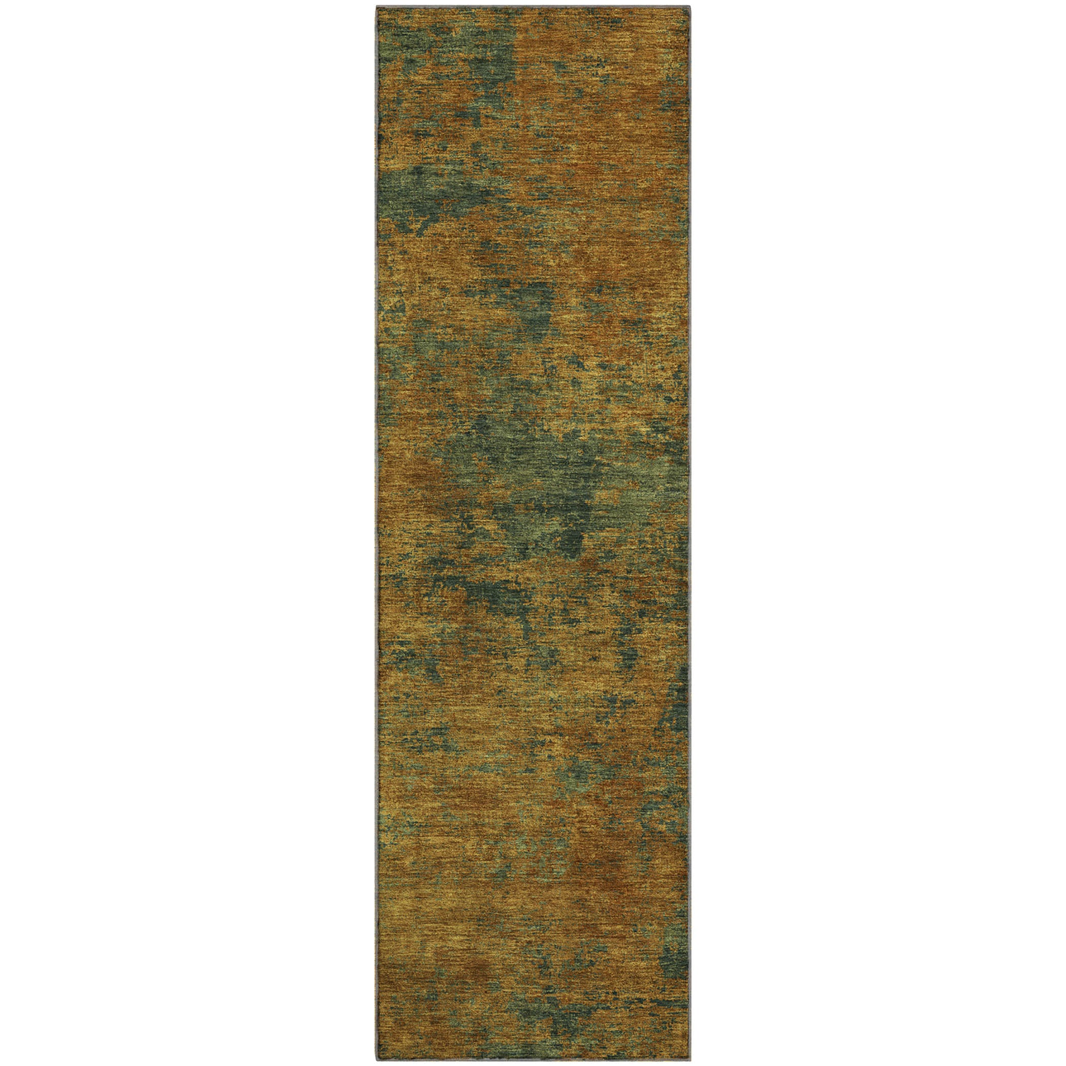 Reykjavik Machine Washable Transitional Copper Orange Rug 2'3" x 7'6" #shape_Runner